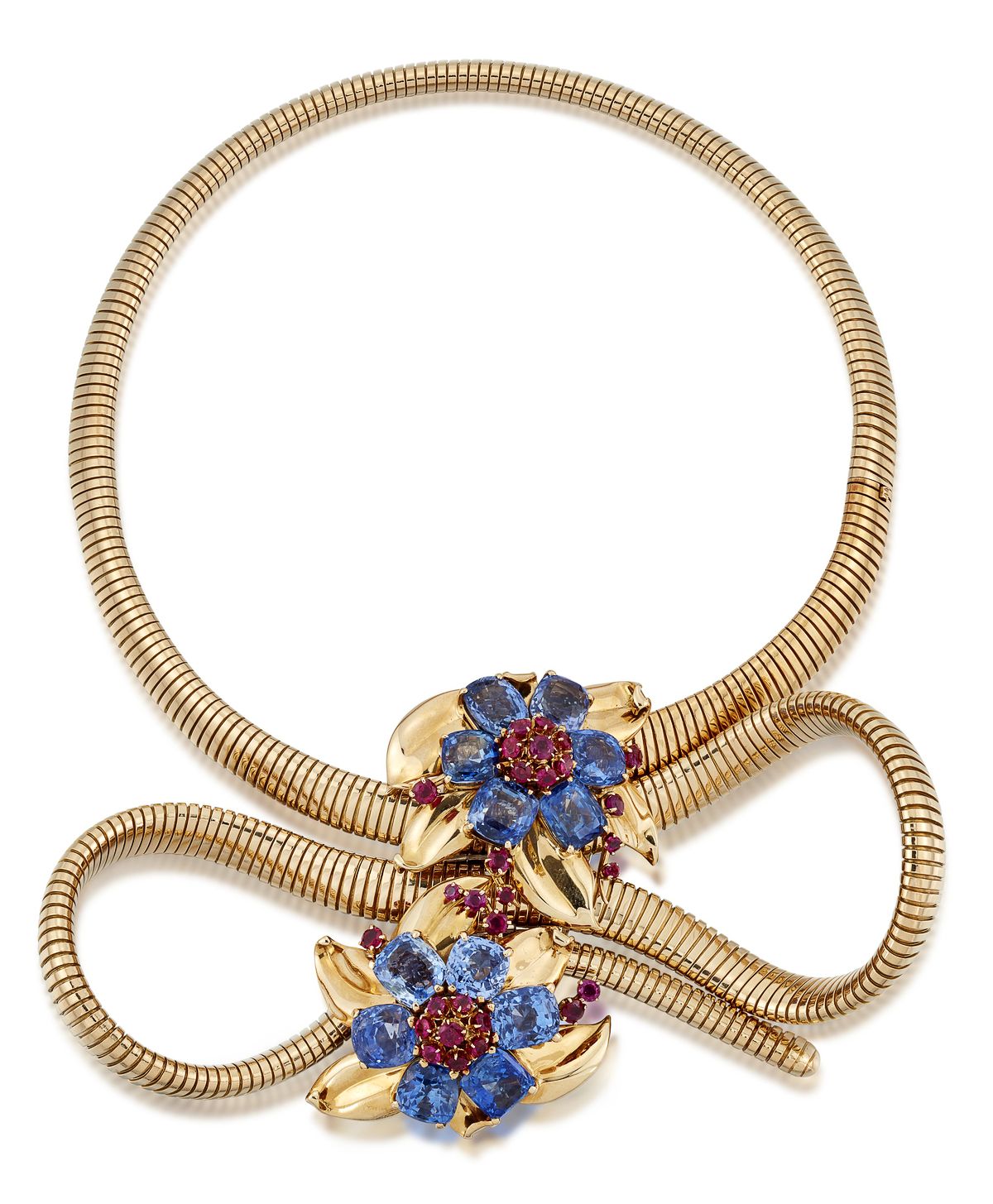 Колье Passe-Partout Van Cleef & Arpels (золото, сапфиры, рубины, бриллианты), фото 1 Колье Passe-Partout Van Cleef & Arpels, фото 1