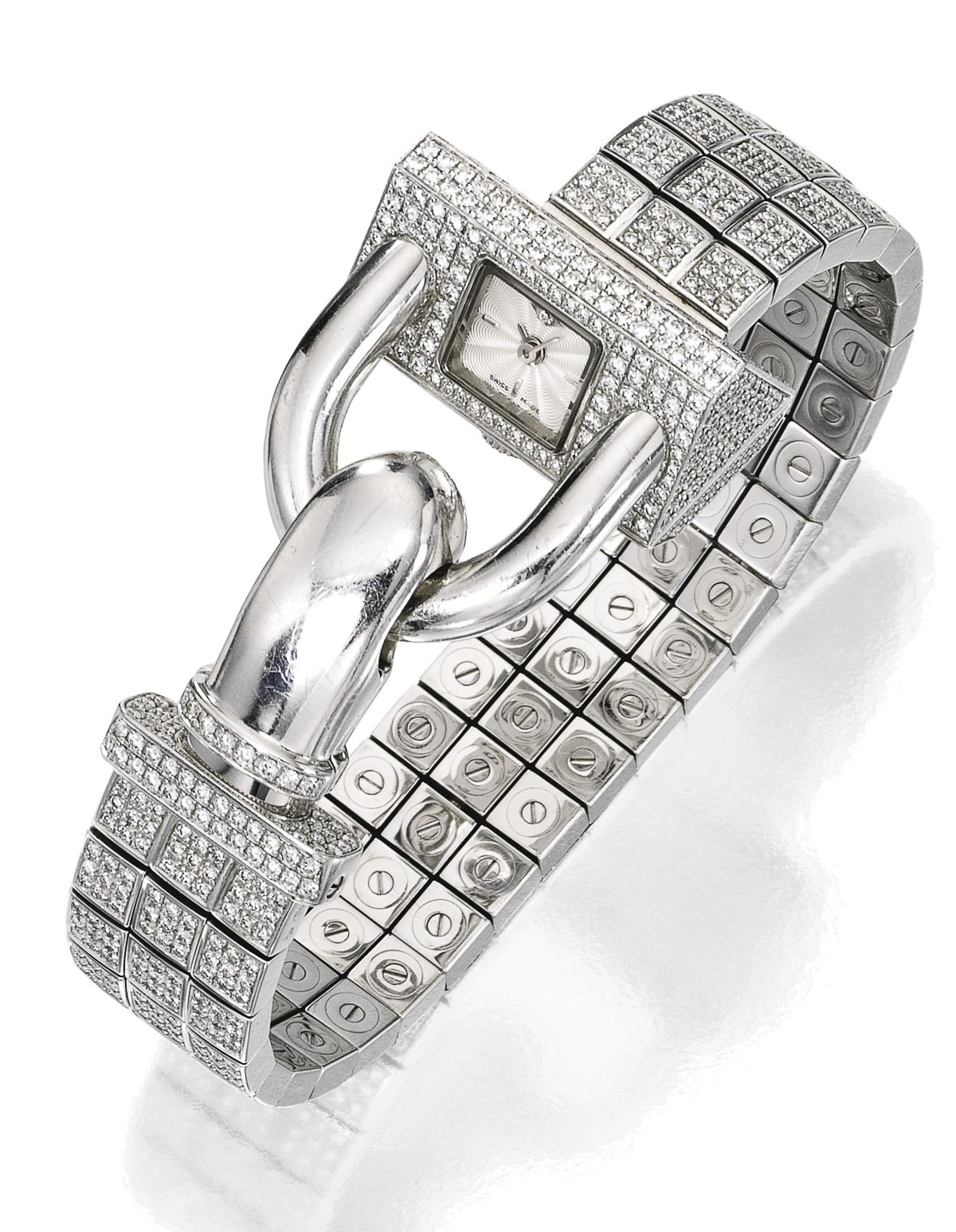 Наручные часы «Cadenas» Van Cleef & Arpels из 18-каратного белого золота с бриллиантами Наручные часы «Cadenas» Van Cleef & Arpels