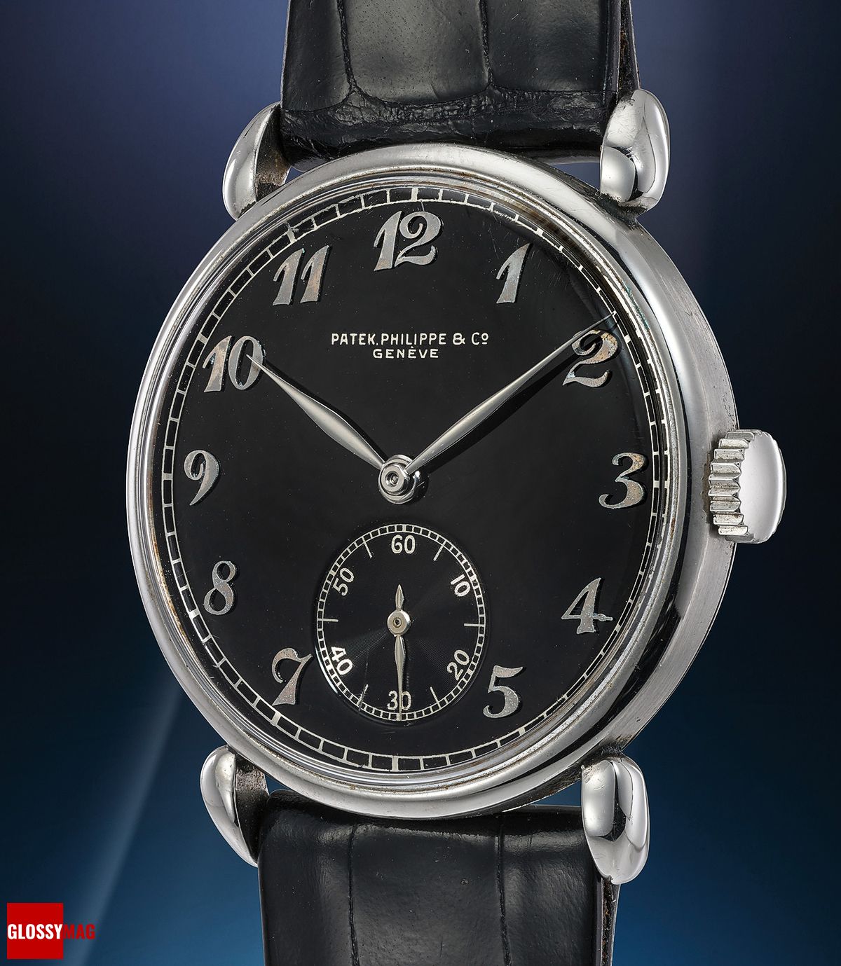 Часы Patek Philippe Ref. 1503 в стальном корпусе с черным циферблатом, первоначально принадлежавшие архитектору Симону Визенталю
