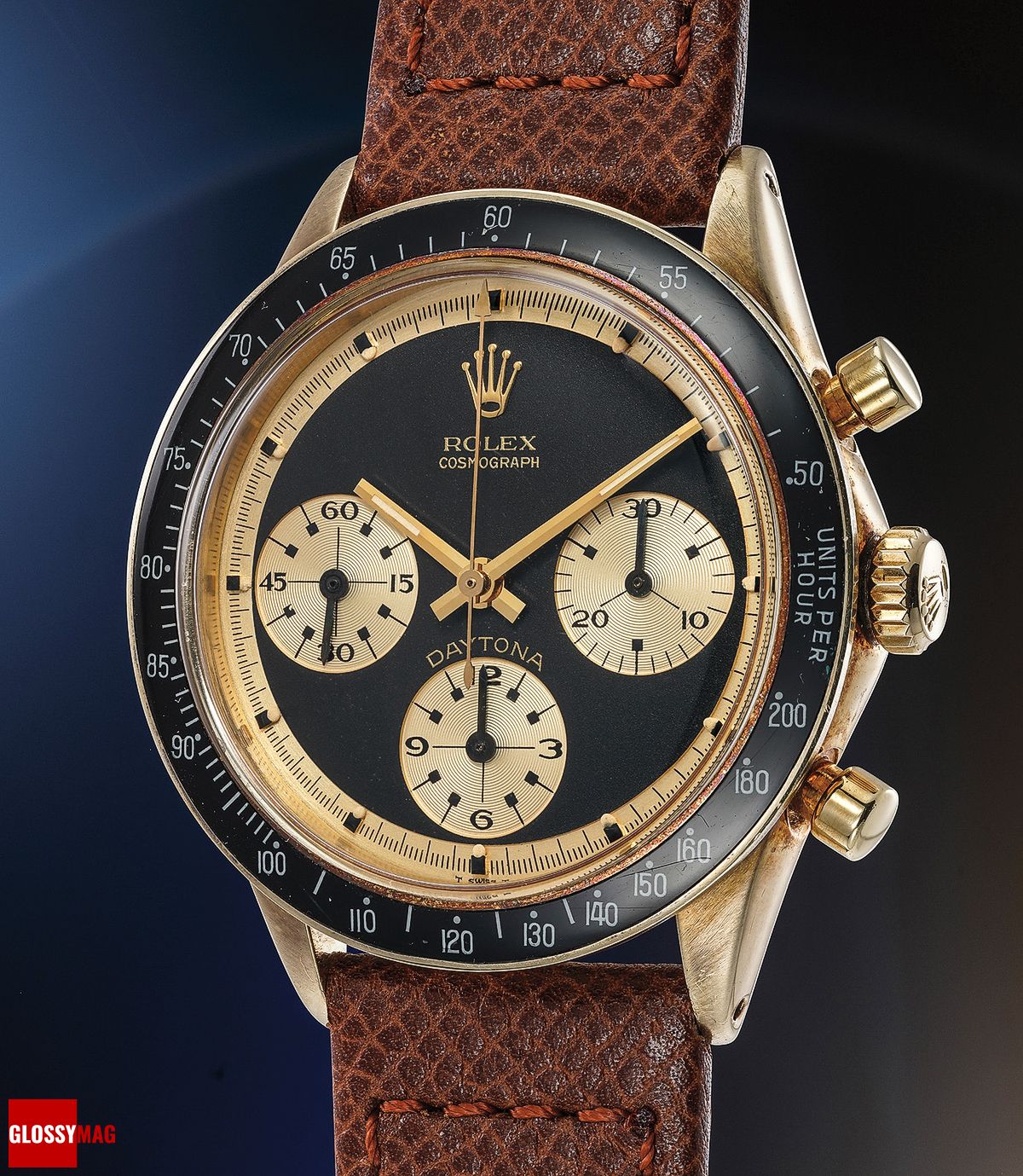 Часы Rolex Ref. 6241 Cosmograph Daytona Paul Newman «John Player Special» в корпусе из желтого золота с черным циферблатом «Paul Newman»