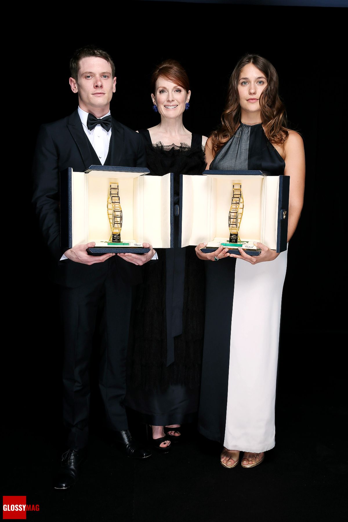 Джек О’Коннелл, Джулианна Мур и Лола Кёрк на Trophée Chopard Джек О’Коннелл, Джулианна Мур и Лола Кёрк