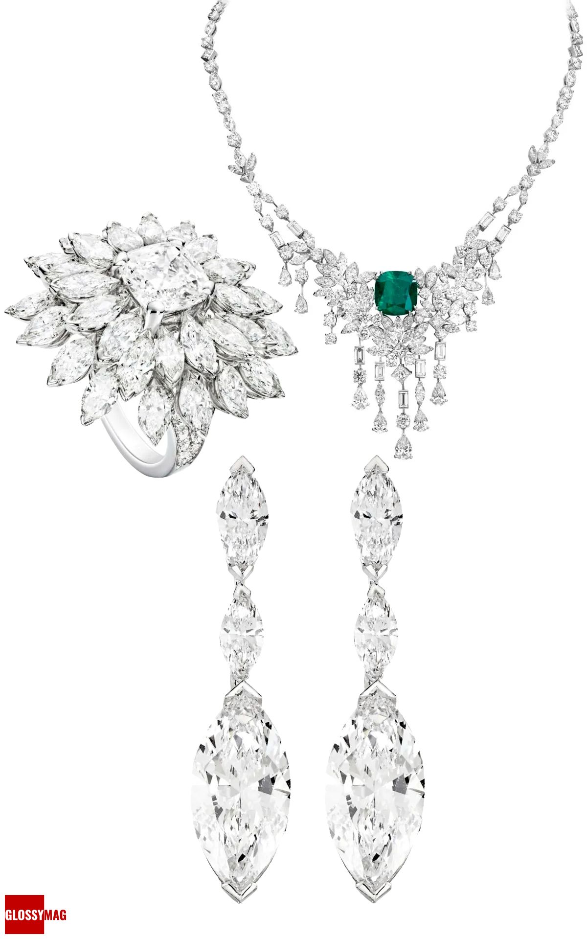 Piaget кольцо, колье, серьги из коллекции Высокого ювелирного искусства Кольцо, колье, серьги Piaget из коллекции Высокого ювелирного искусства
