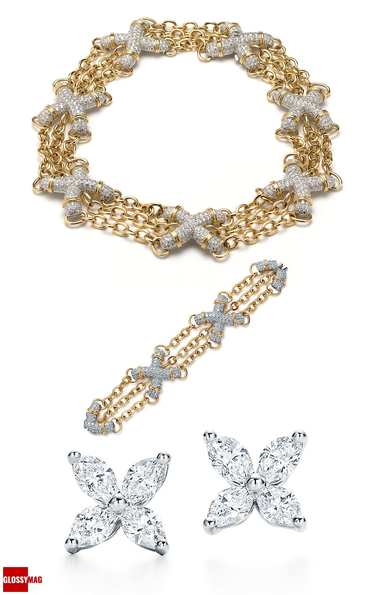 Колье и браслет Tiffany & Co. Schlumberger, серьги Tiffany Victoria Колье и браслет Tiffany & Co. Schlumberger, серьги из коллекции Tiffany Victoria
