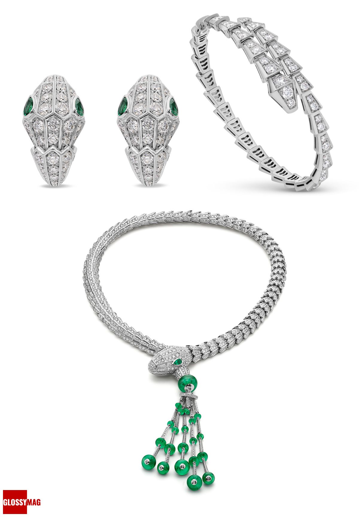 Bvlgari Серьги, браслет, ожерелье из коллекции Serpenti Bvlgari Серьги, браслет, ожерелье из коллекции Serpenti Bvlgari