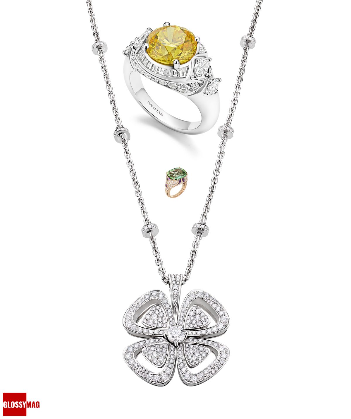 Высокоювелирные кольца Bvlgari, колье Fiorever Bvlgari Высокоювелирные кольца Bvlgari, колье Fiorever