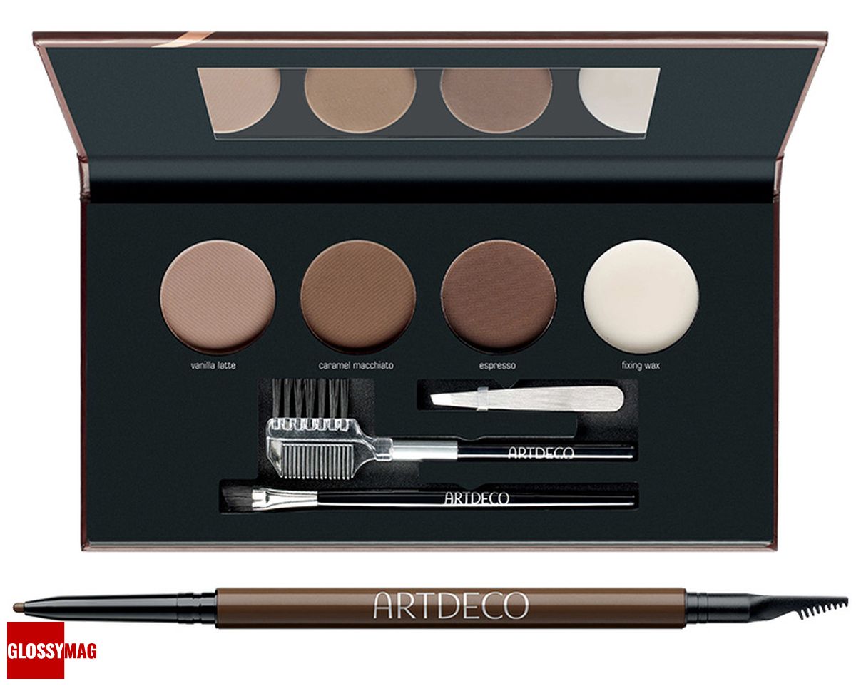 Artdeco Most Wanted Brows Palette, Artdeco Ultra Fine Brow Liner, оттенок No.15 Saddle Artdeco, палетка для бровей Most Wanted Brows Palette; ультратонкий карандаш для бровей Ultra Fine Brow Liner, оттенок No.15 Saddle