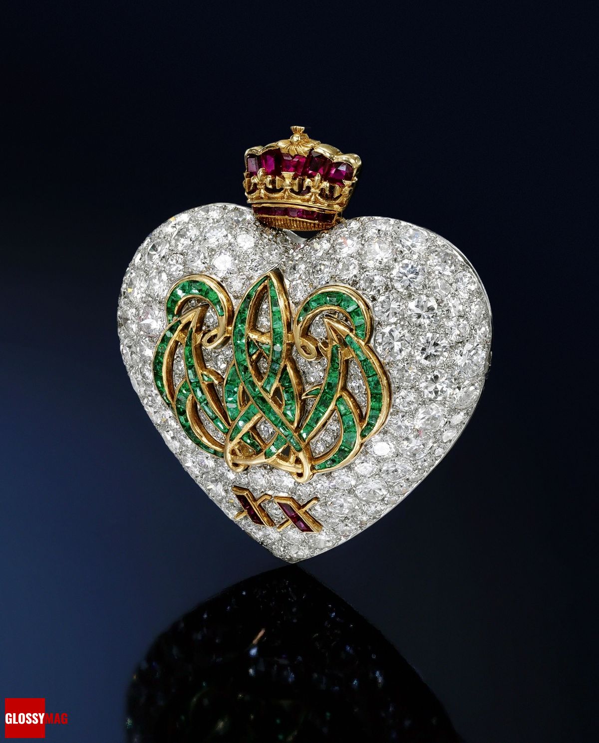 Брошь Cartier герцогини Виндзорской в виде сердца с инициалами «W.E.» История броши Cartier герцогини Виндзорской в виде сердца с инициалами «W.E.», фото 1