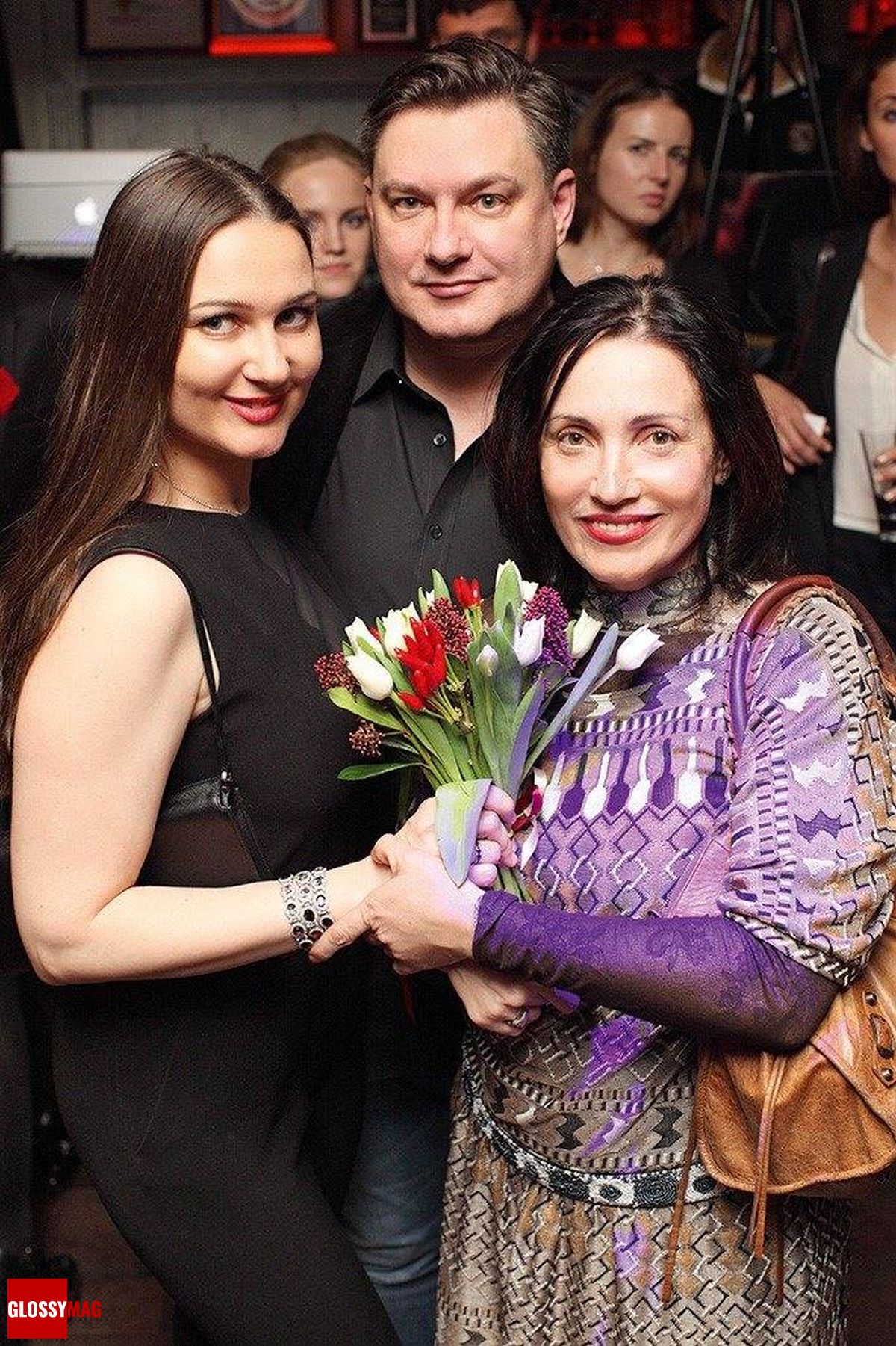 Лена Гостищева, Виктор Гостищев, Оксана Сергеева на праздновании 2-летия Love2Beauty.ru в EMPORIO CAFE, 20 ноября 2014 г.