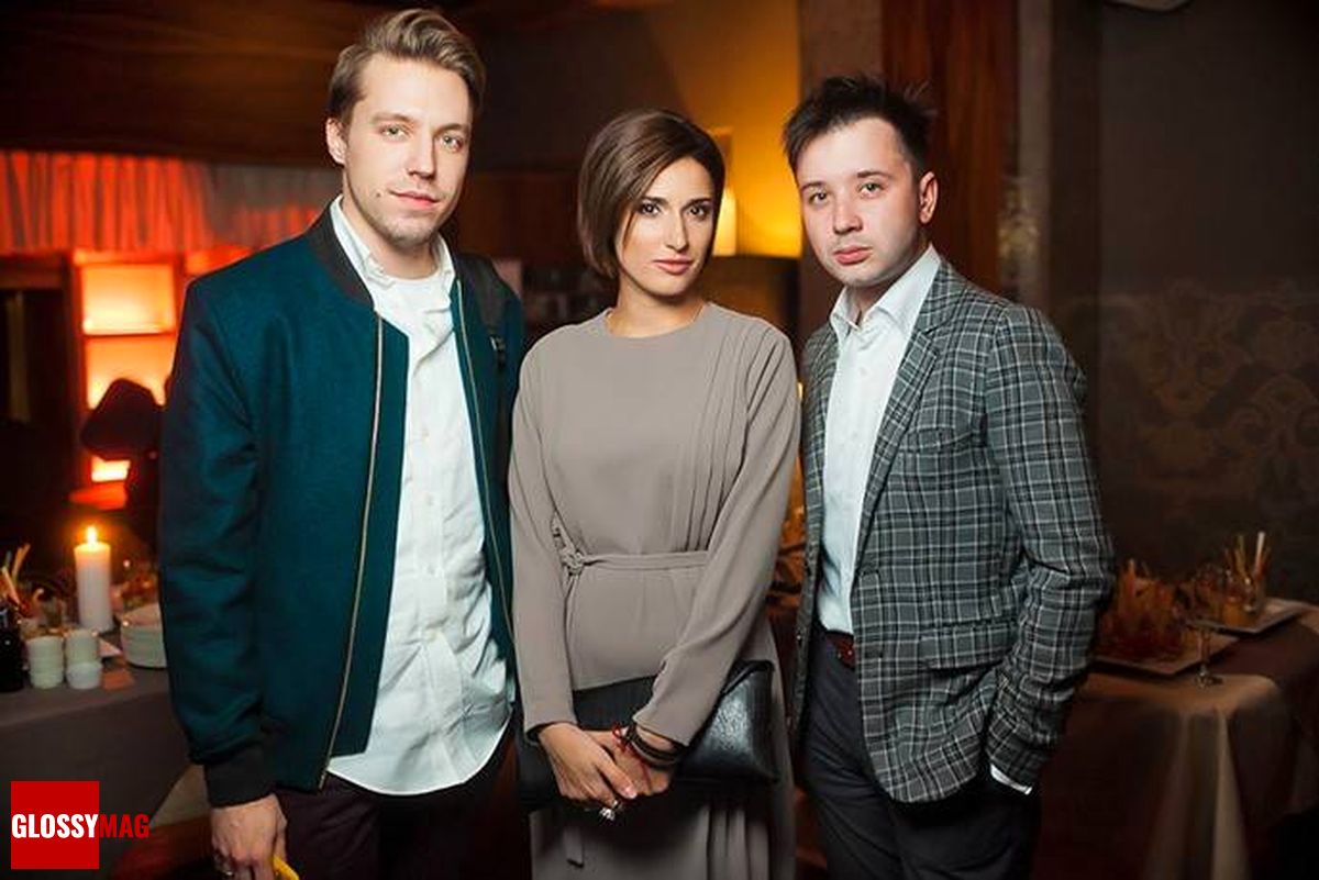 Макс Лучин, Рита Челмакова, Максим Кирьянов на праздновании 2-летия Love2Beauty.ru в EMPORIO CAFE, 20 ноября 2014 г.