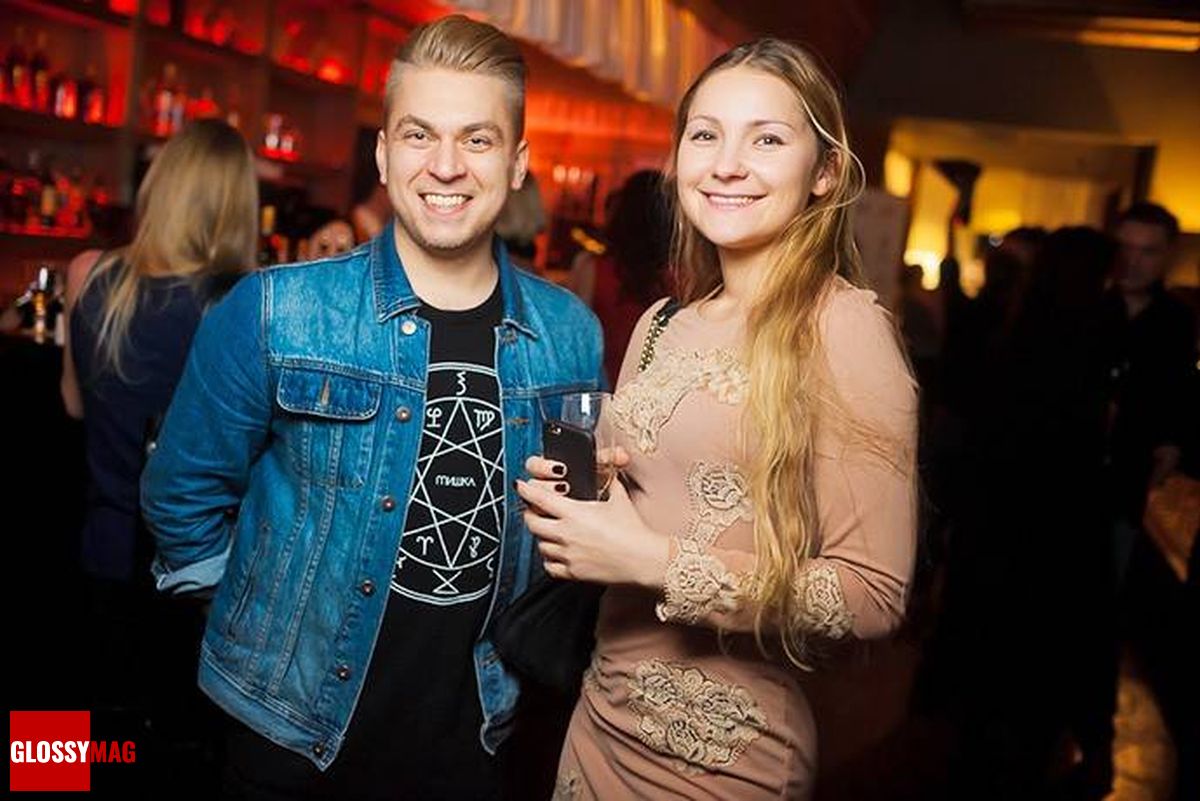 Сергей Остриков, Ольга Сабирова (Erborian Russia) на праздновании 2-летия Love2Beauty.ru в EMPORIO CAFE, 20 ноября 2014 г.