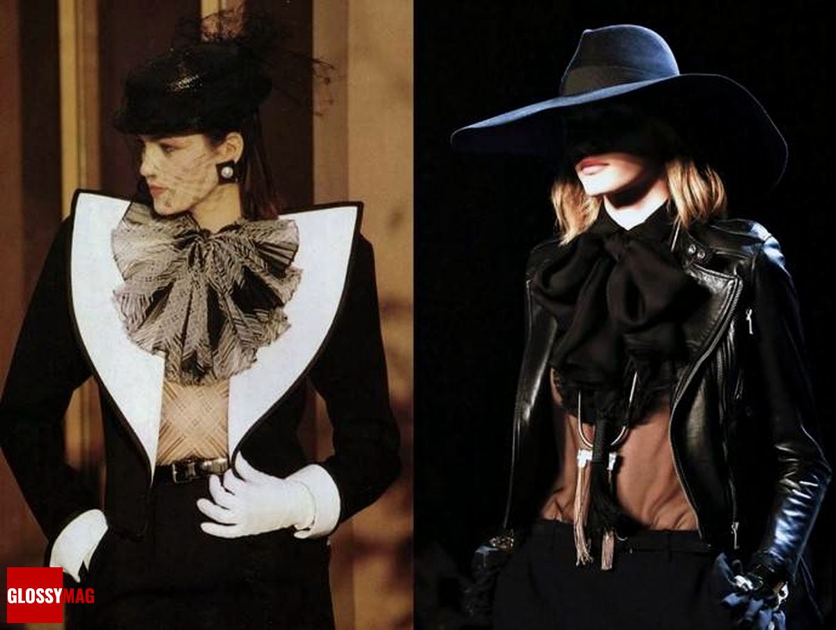 Yves Saint Laurent, весна-лето 1980; Saint Laurent весна-лето 2013 Yves Saint Laurent, S/S 1980; Saint Laurent S/S 2013