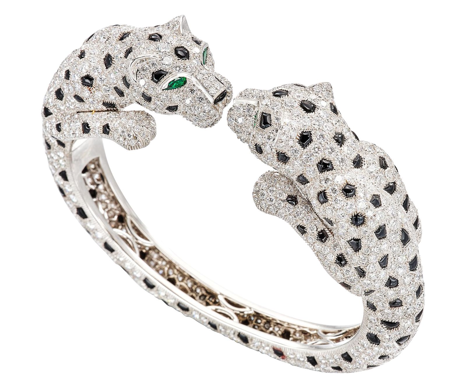 Cartier, браслет Panthère с бриллиантами и ониксом