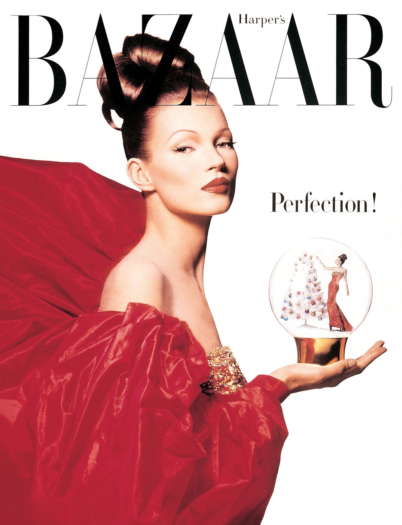 Кейт Мосс в Dior Haute Couture на обложке журнала Harper’s Bazaar, фотограф Патрик Демаршелье Кейт Мосс в Dior Haute Couture на обложке журнала Harper’s Bazaar, фотограф Патрик Демаршелье, 1992 г.