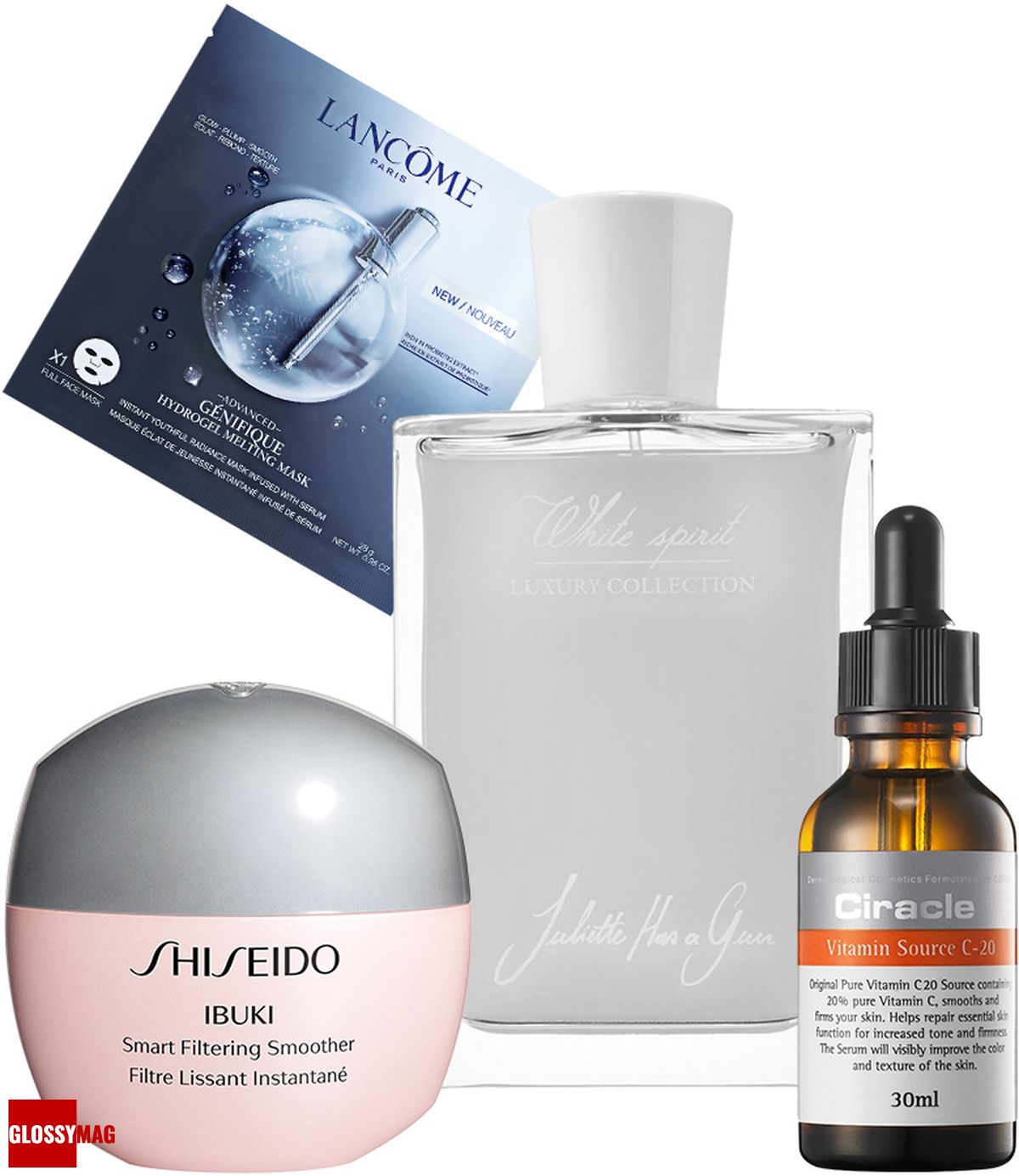 Lancôme Advanced Genifique Hydrogel Melting Mask Set, Shiseido Ibuki Smart Filtering Smoother, Juliette Has a Gun White Spirit, Ciracle сыворотка Lancôme, гидрогелевая маска для сияния кожи Advanced Genifique Hydrogel Melting Mask Set; Shiseido, корректирующая сыворотка Ibuki Smart Filtering Smoother; Juliette Has a Gun, White Spirit; Ciracle, сыворотка для лица с витамином С