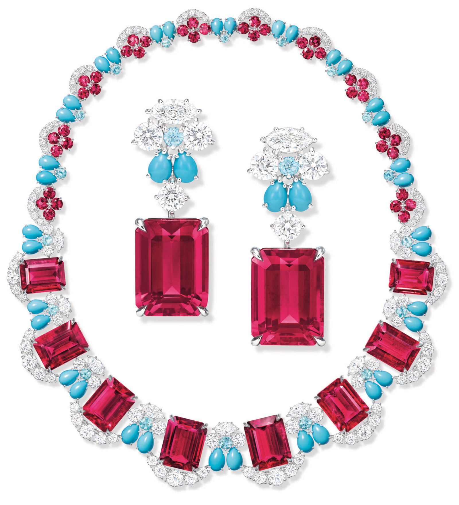 Ожерелье и серьги Amalfi: Bougainvilleas, фото 2 Ожерелье и серьги Amalfi: Bougainvilleas из коллекции Majestic Escapes Harry Winston, фото 2