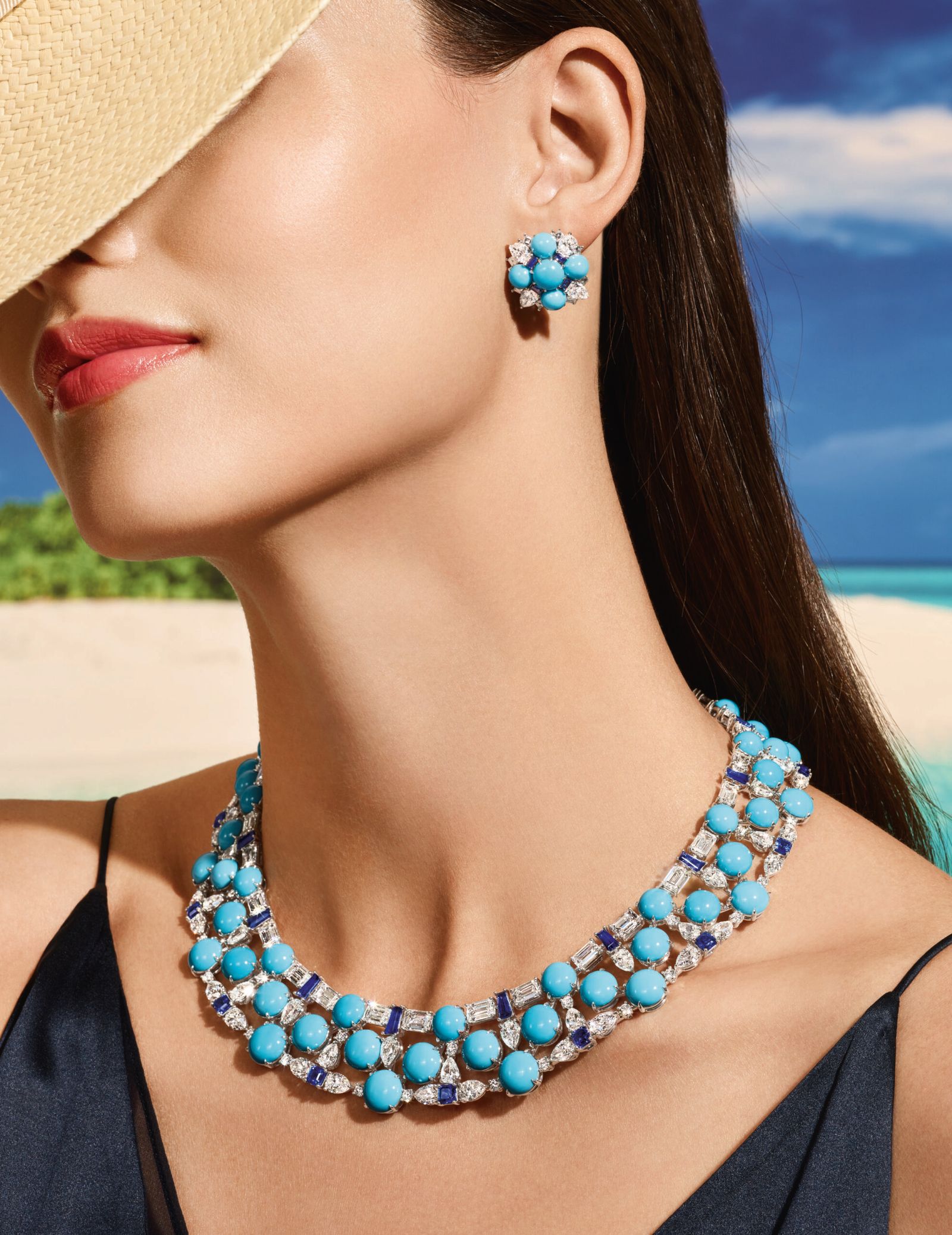 Ожерелье и серьги Fiji: Turquoise Waters, фото 2 Ожерелье и серьги Fiji: Turquoise Waters из коллекции Majestic Escapes Harry Winston, фото 2