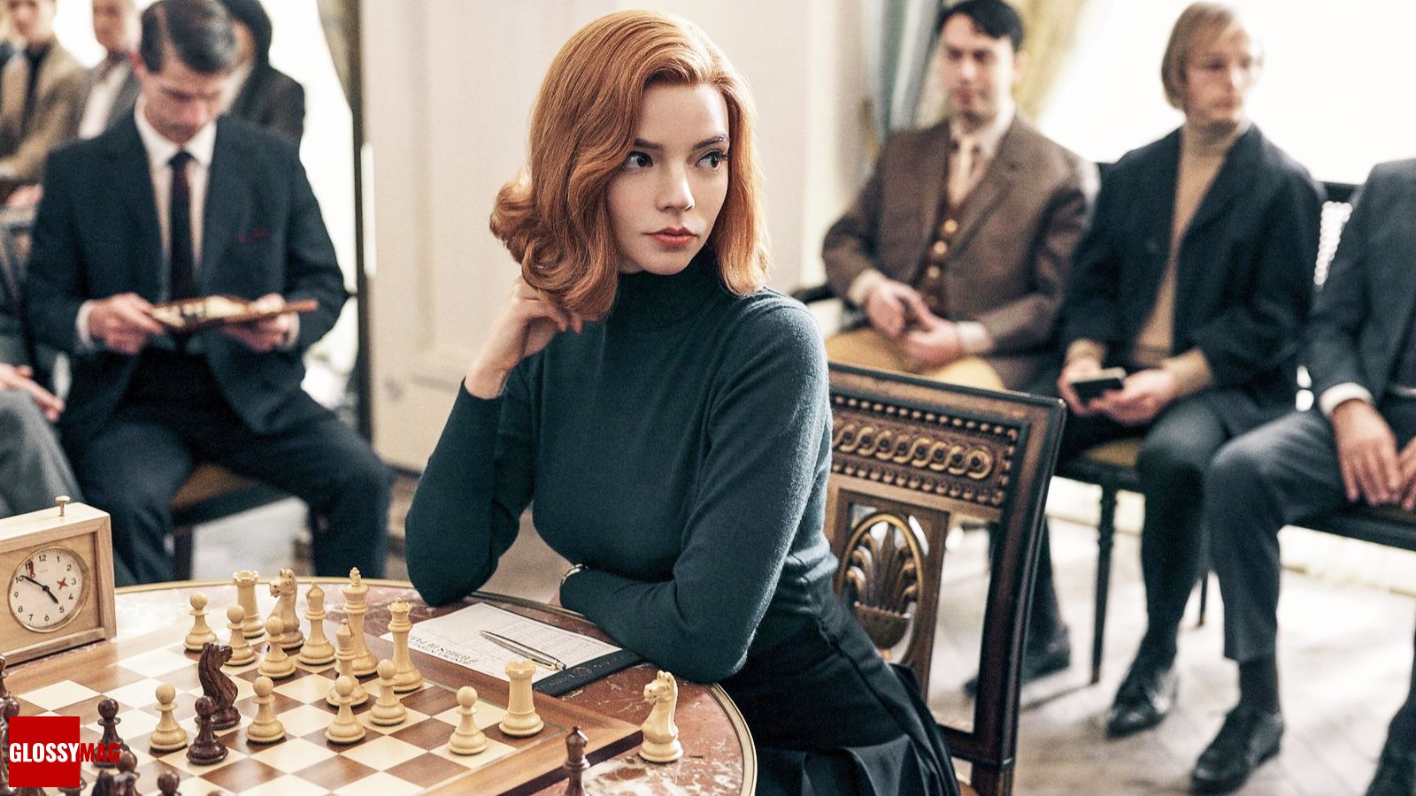 Аня Тейлор-Джой в сериале «Ход королевы» Аня Тейлор-Джой в роли Элизабет Хармон в сериале «Ход королевы»