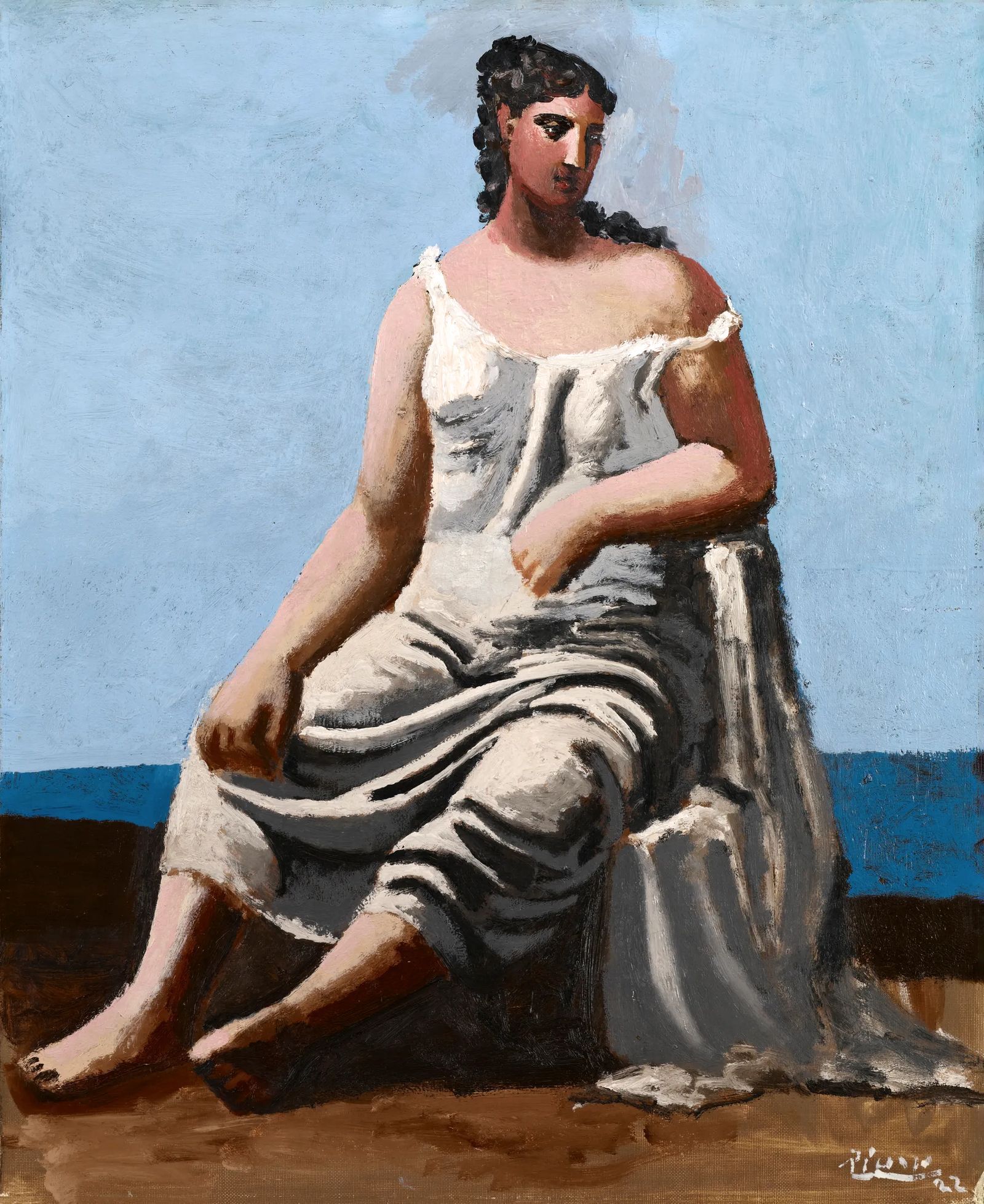 Пабло Пикассо. «Mujer frente al mar» («Женщина на берегу моря») Пабло Пикассо. «Mujer frente al mar» («Женщина на берегу моря»), 1922 г.