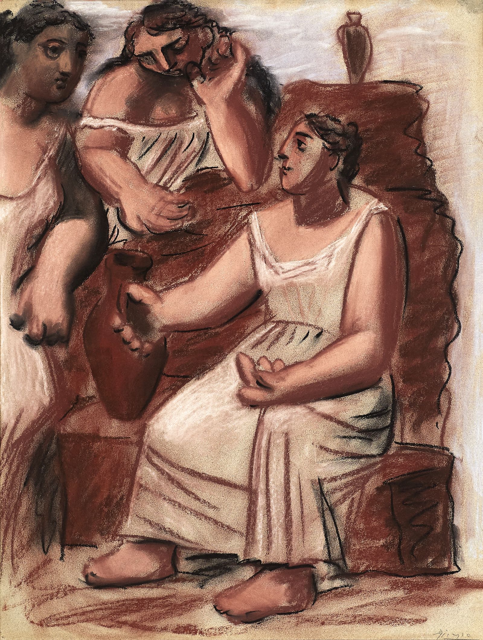 Пабло Пикассо. «Tres mujeres en la fuente» («Три женщины у фонтана») Пабло Пикассо. «Tres mujeres en la fuente» («Три женщины у фонтана»), 1921 г.