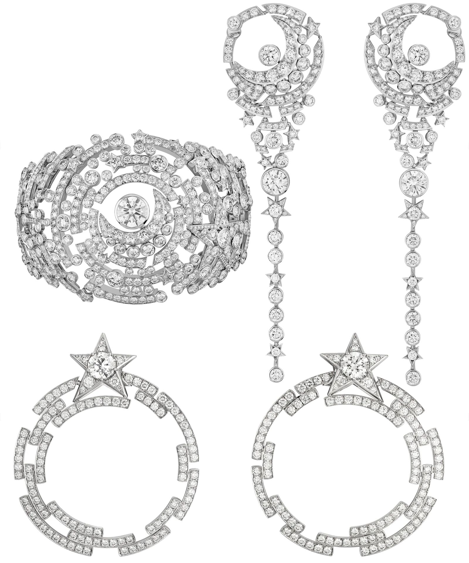 Браслет, серьги Lune Silhouette «1932» Chanel Браслет, серьги Lune Silhouette из коллекции «1932» Chanel