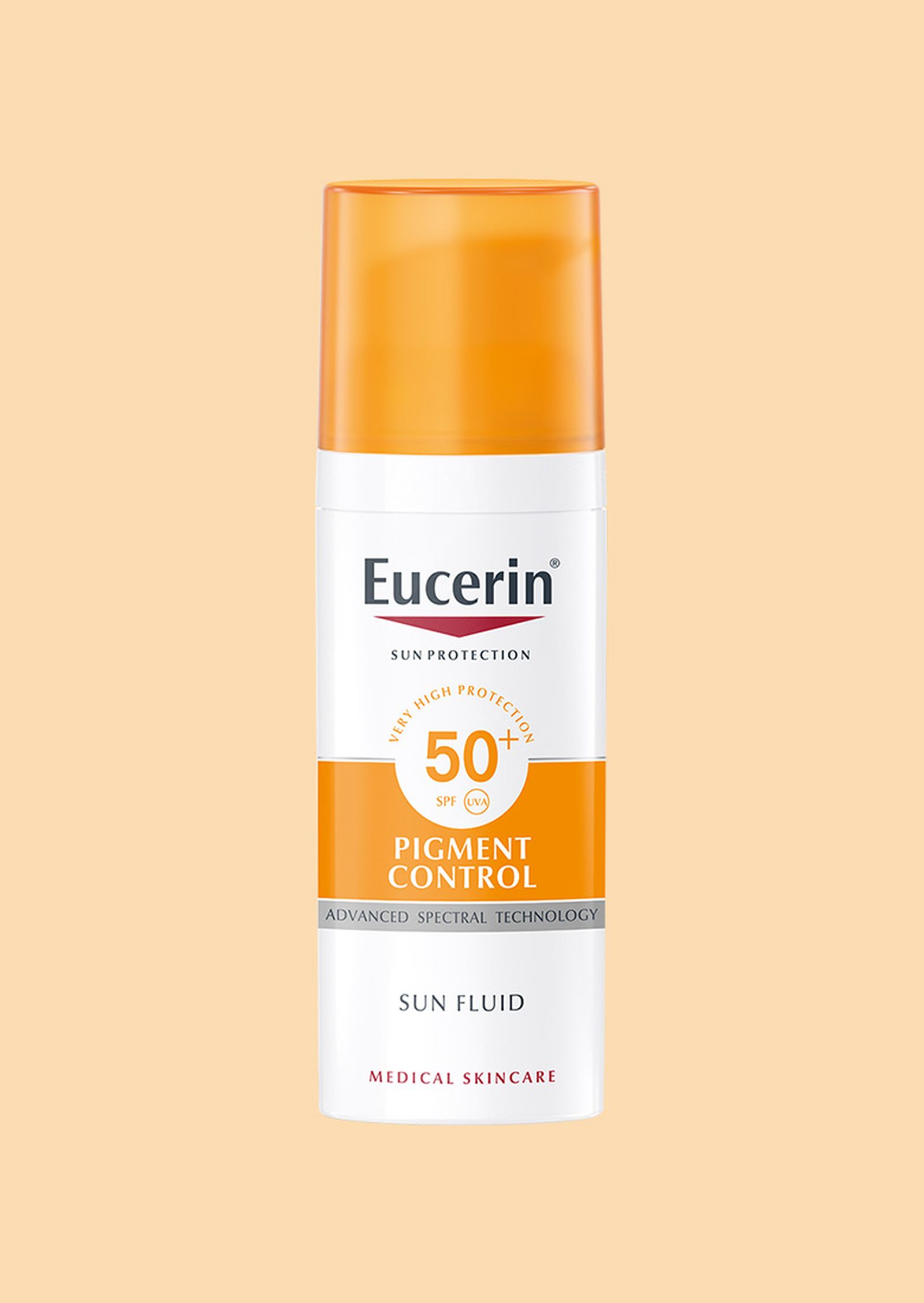 Eucerin флюид против пигментации, SPF 50+ Eucerin солнцезащитный флюид против пигментации SPF 50+