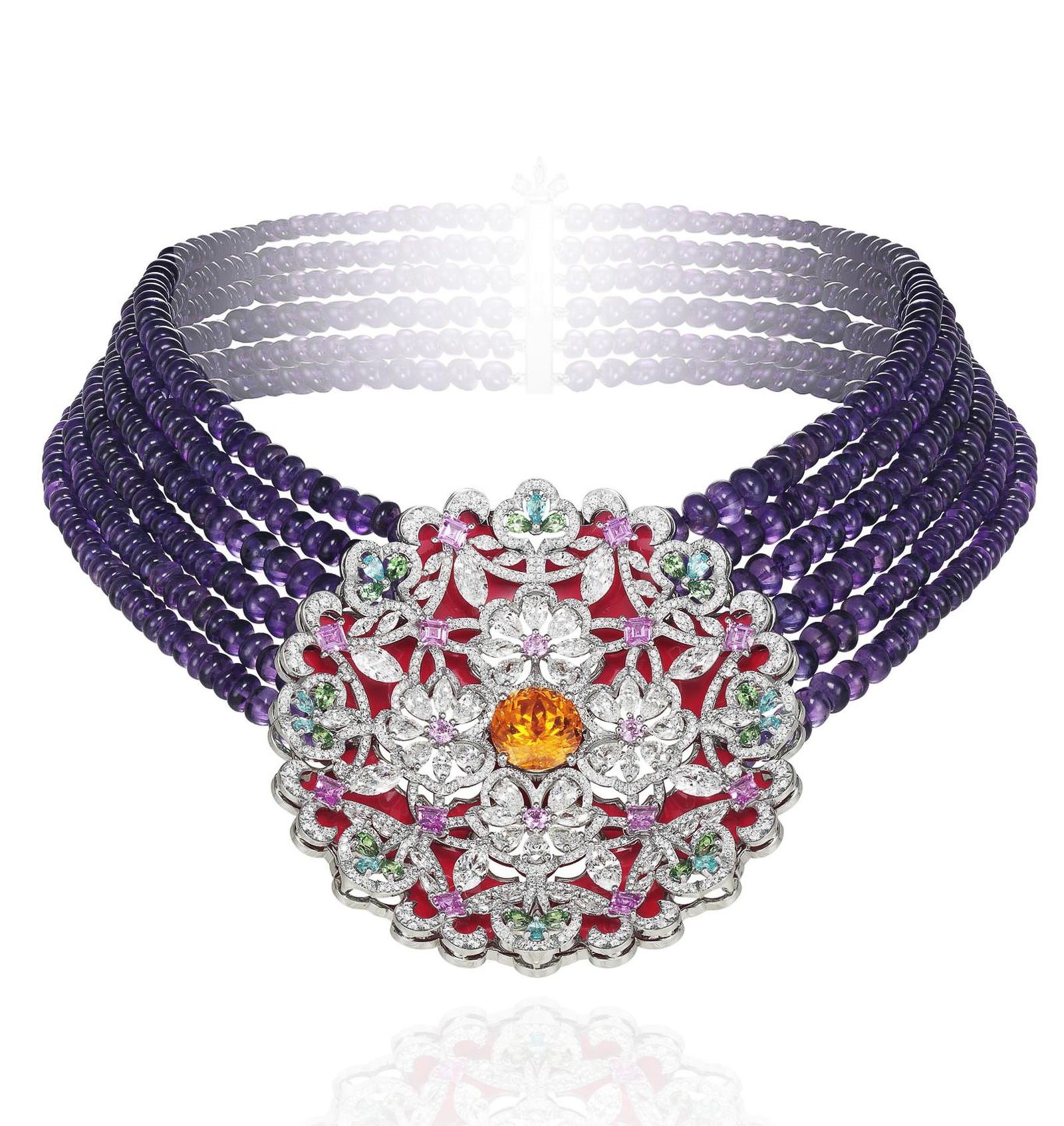 Колье «Silk Road» Chopard из коллекции Высокого ювелирного искусства Колье «Silk Road» из коллекции Высокого ювелирного искусства Chopard