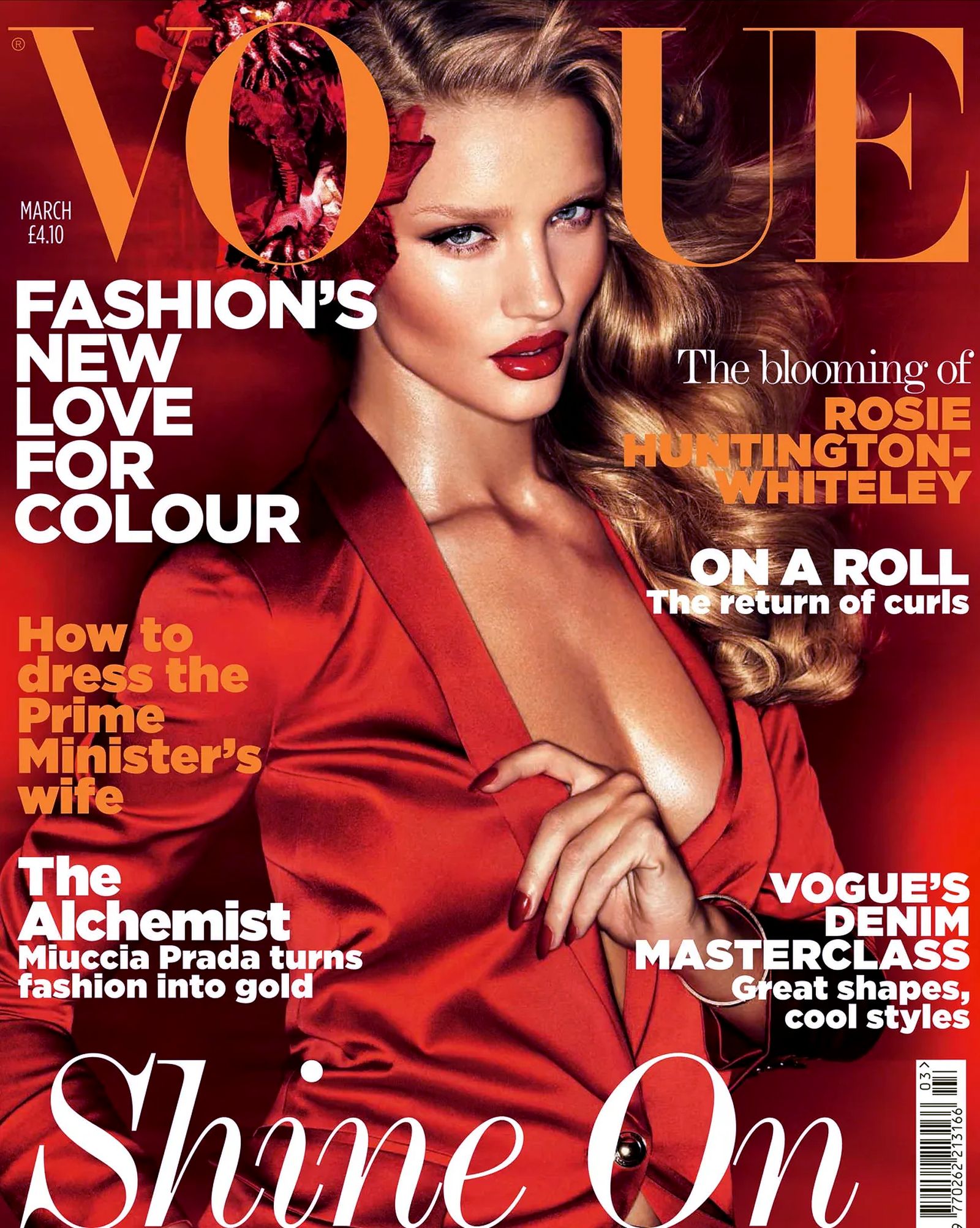 Роузи Хантингтон-Уайтли на обложке журнала Vogue Роузи Хантингтон-Уайтли на обложке журнала Vogue, март 2011 г.