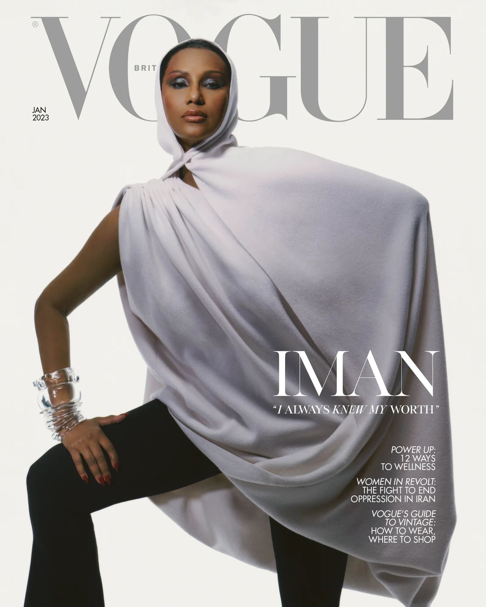 Модель Иман в объективе Надин Иджевере для Vogue UK, фото 1 Иман в объективе Надин Иджевере для Vogue UK, фото 1