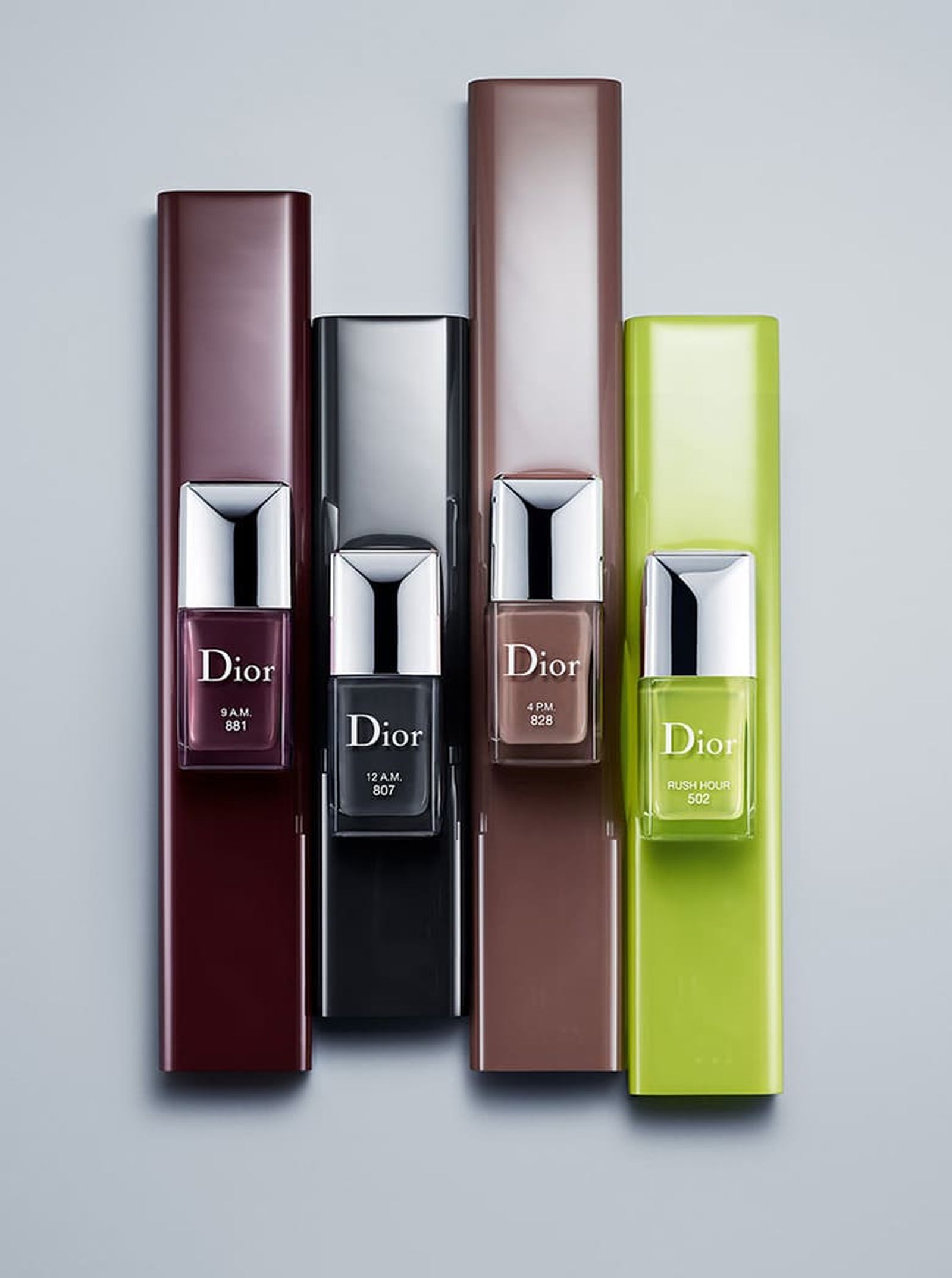 Dior Vernis, оттенки: 9 A.M., 12 А.М., 4 P.M., Rush Hour Dior, лак для ногтей Dior Vernis, оттенки: 9 A.M., 12 А.М., 4 P.M., Rush Hour