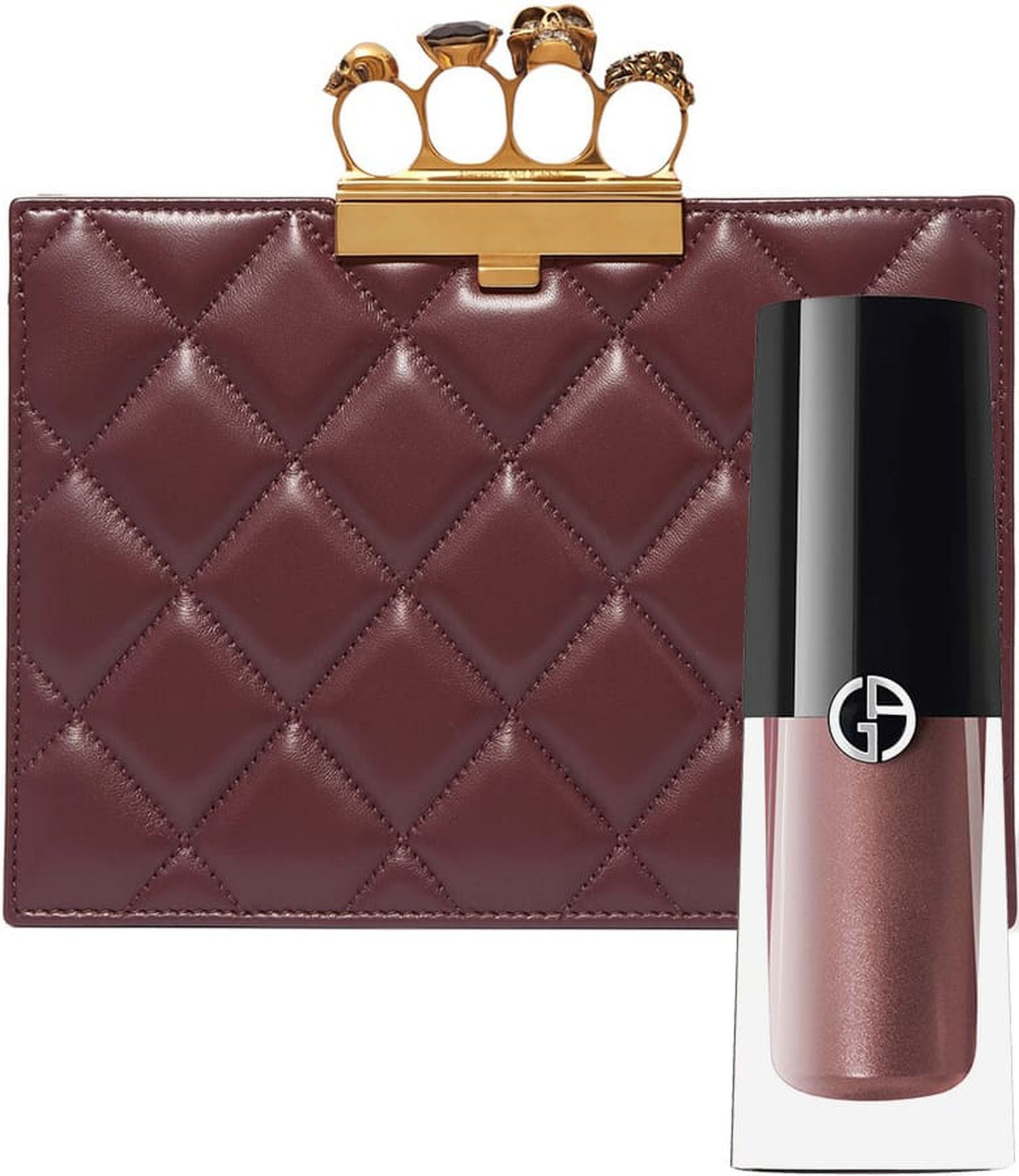 Клатч Alexander McQueen; Giorgio Armani, жидкие тени для век Eye Tint Клатч Alexander McQueen; Giorgio Armani, жидкие тени для век Eye Tint, оттенок 9