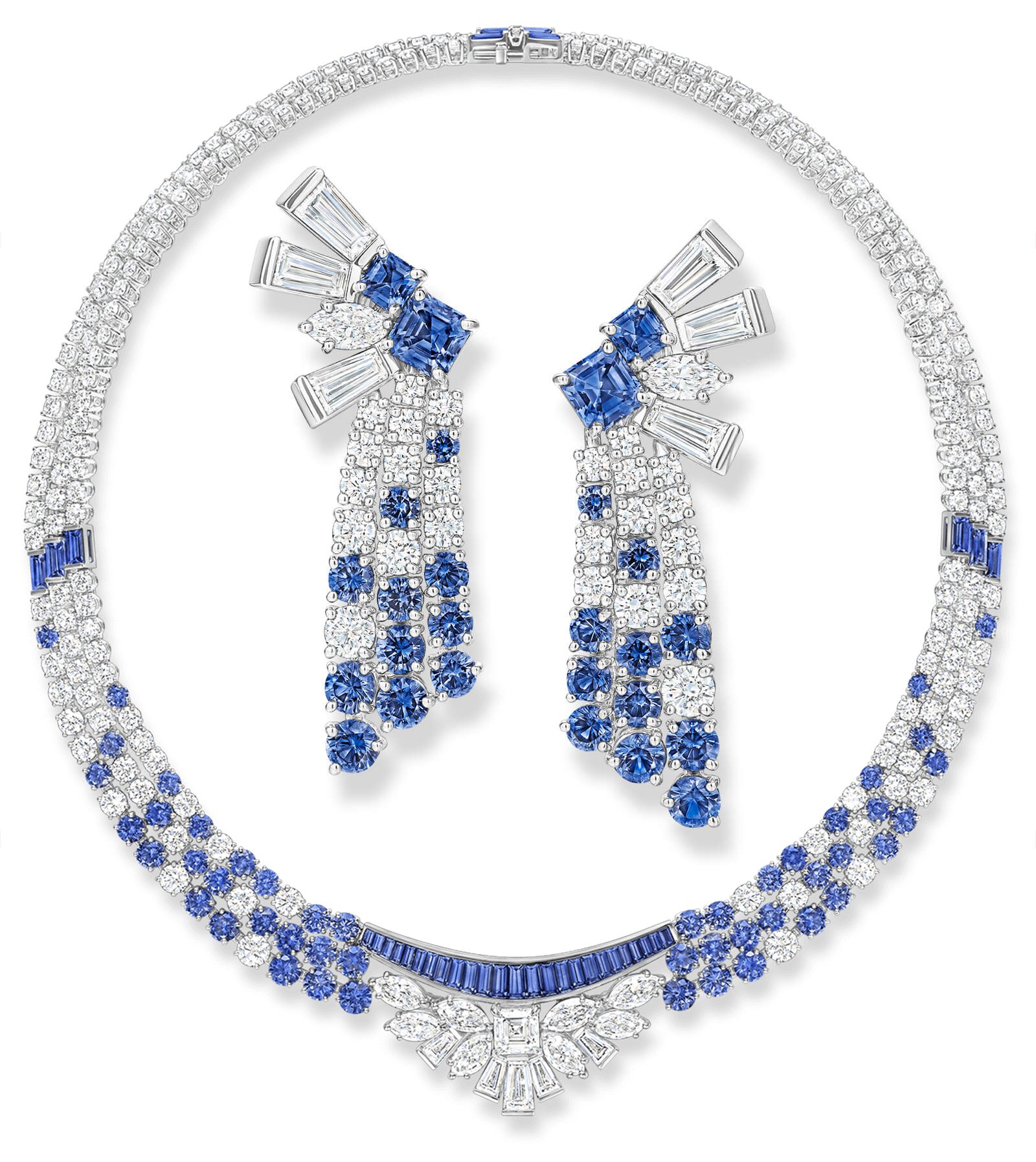 Серьги и колье Manhattan from the Sky из коллекции New York от Harry Winston, фото 1