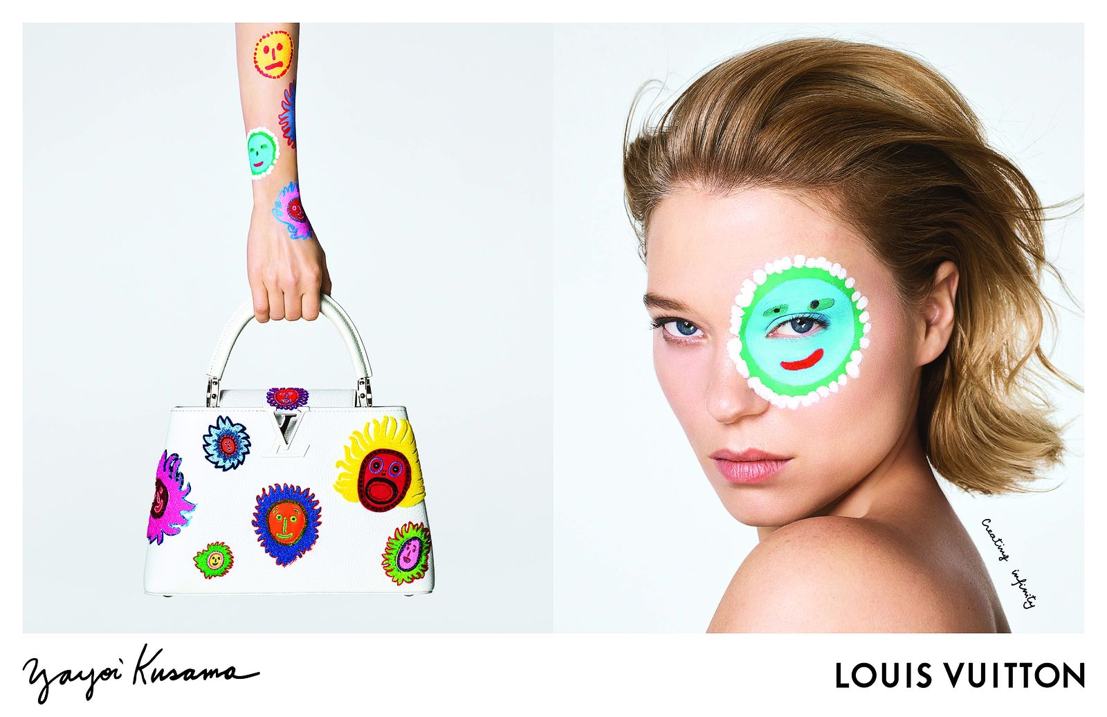 актриса Леа Сейду в рекламной кампании «Creating Infinity» Louis Vuitton x Yayoi Kusama, фото 1 Леа Сейду в рекламной кампании «Creating Infinity» Louis Vuitton x Yayoi Kusama, фото 1