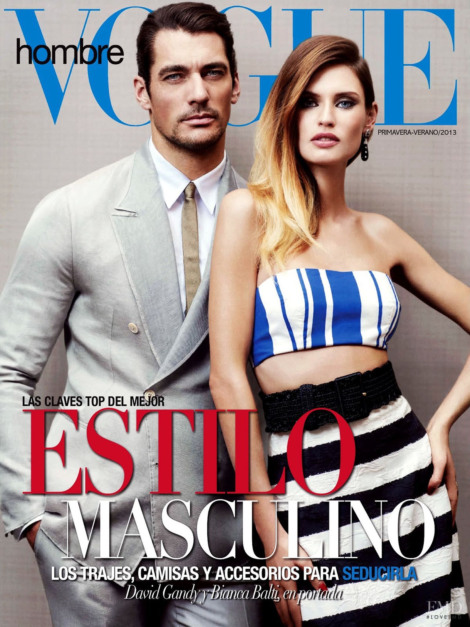 Бьянка Балти и Дэвид Ганди на обложке журнала Vogue Hombre México, 2013 г. Бьянка Балти и Дэвид Ганди на обложке журнала Vogue Hombre México, март 2013 г.