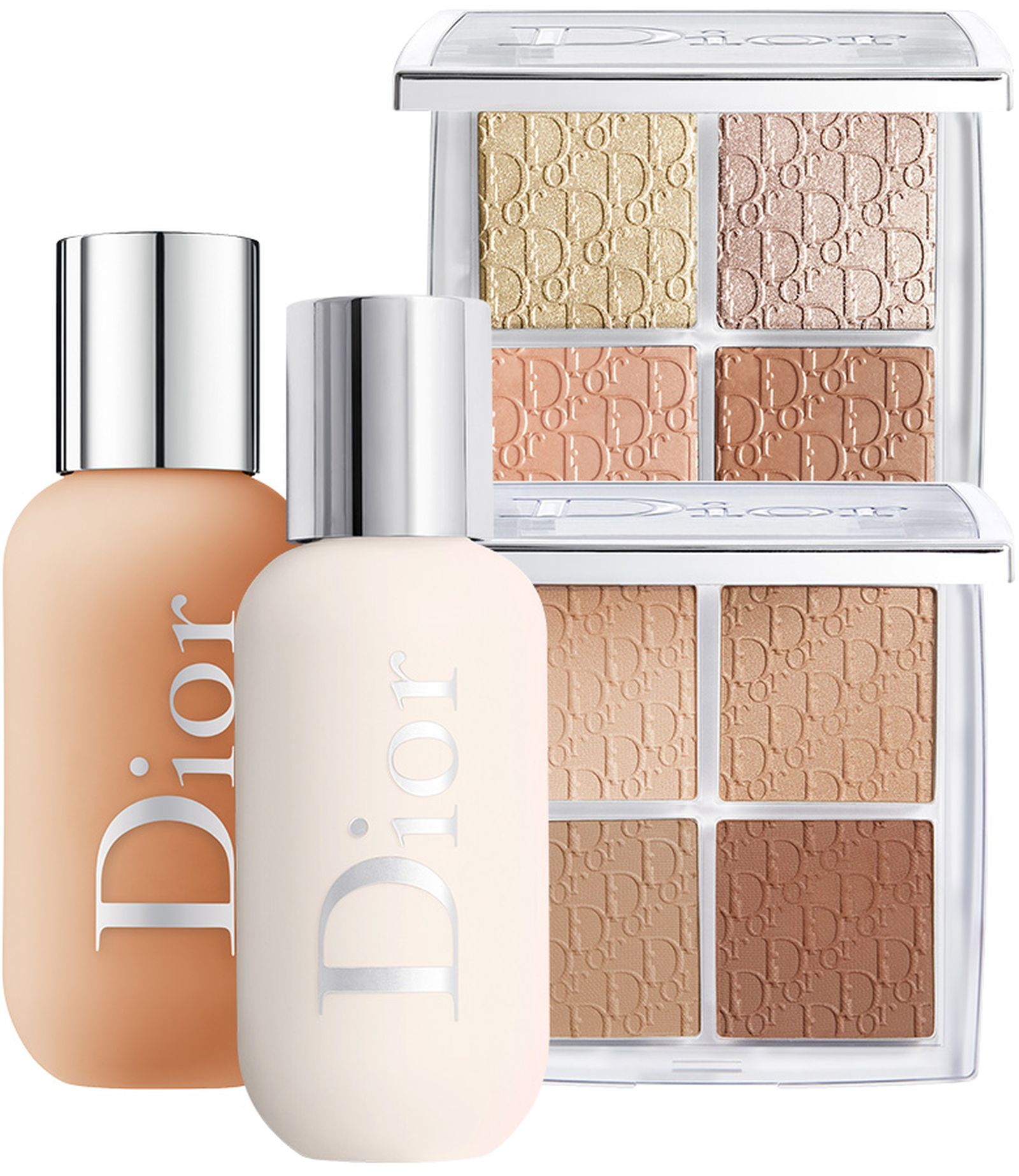 Dior, тональная основа для лица и тела Dior Backstage Face & Body Foundation; праймер для лица и тела Dior Backstage Face & Body Primer; палетка для сияния лица Dior Backstage Glow; палетка для лица Dior Backstage Contour Dior Backstage Face & Body Foundation, Dior Backstage Face & Body Primer, Dior Backstage Glow, Dior Backstage Contour