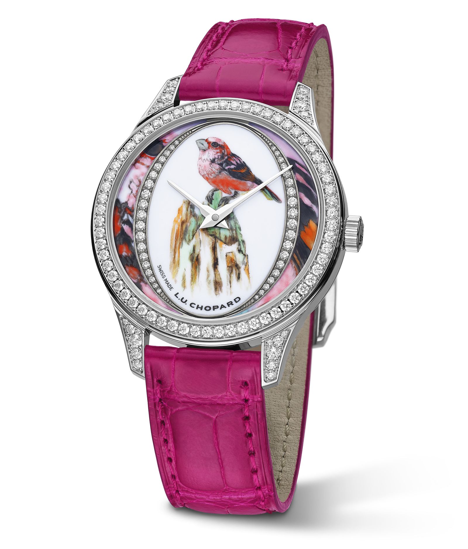 На циферблате часов Chopard L.U.C XP BirdLife поселилась Сибирская чечевица, фото 1