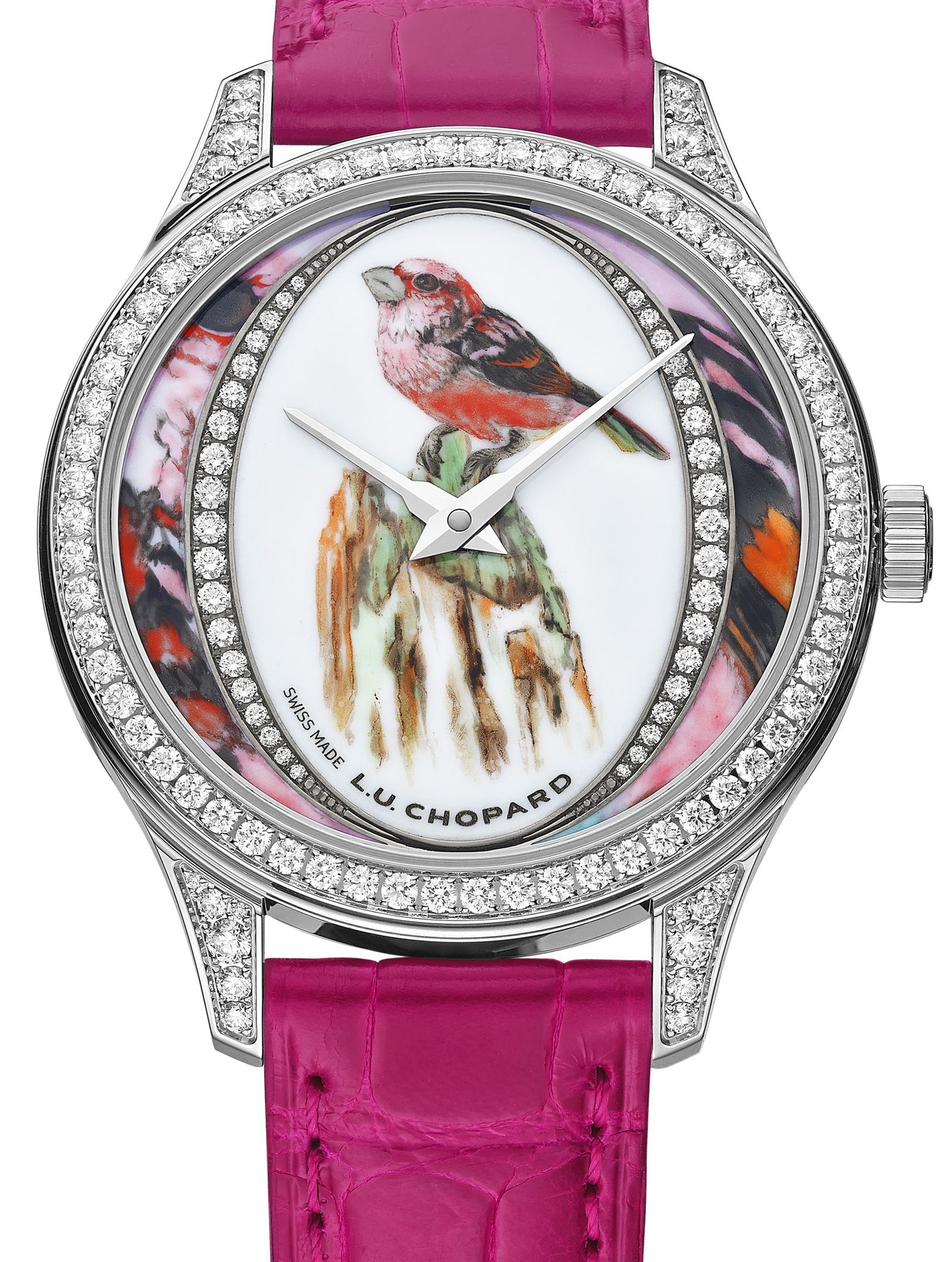 На циферблате часов Chopard L.U.C XP BirdLife поселилась Сибирская чечевица, фото 2