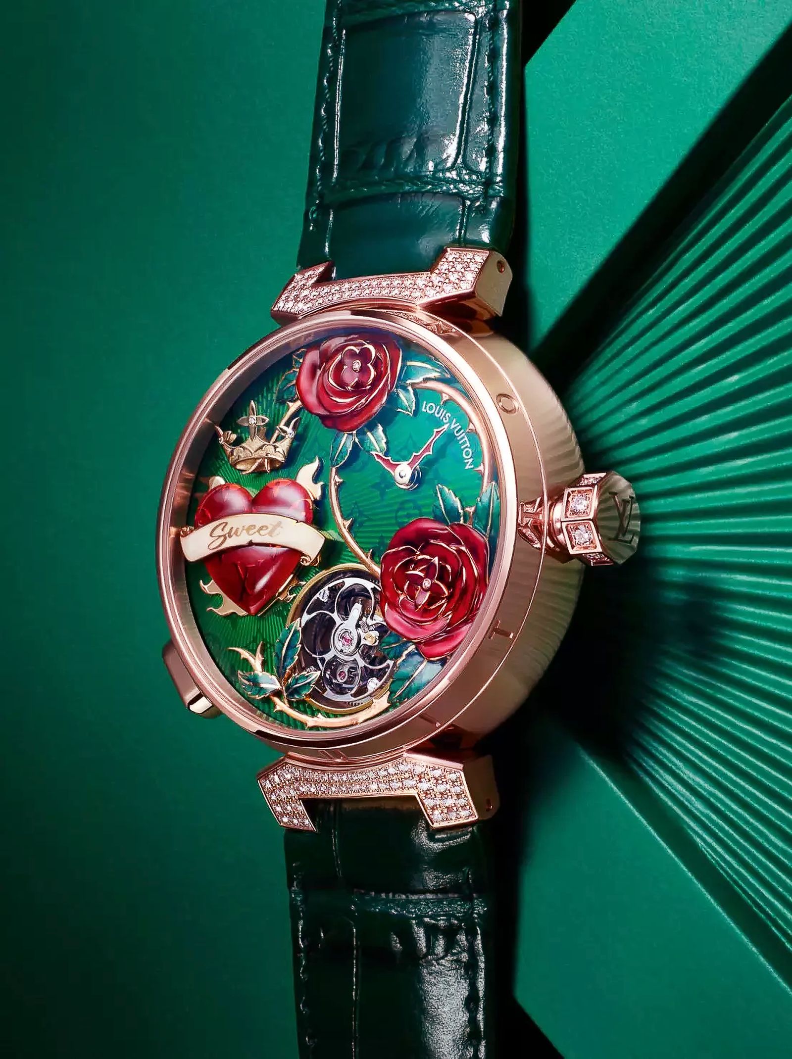 Новые женские часы Louis Vuitton Tambour Fiery Heart, фото 3 Женские часы Louis Vuitton Tambour Fiery Heart, фото 3