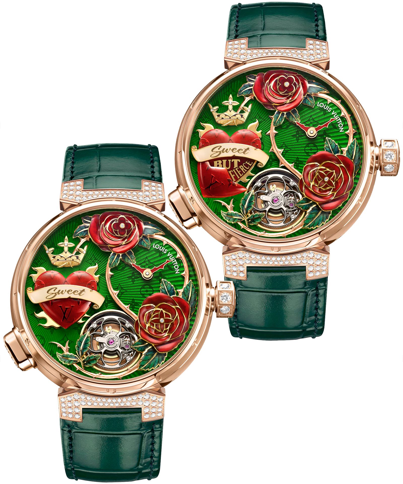 Новые женские часы Louis Vuitton Tambour Fiery Heart, фото 4 Женские часы Louis Vuitton Tambour Fiery Heart, фото 4