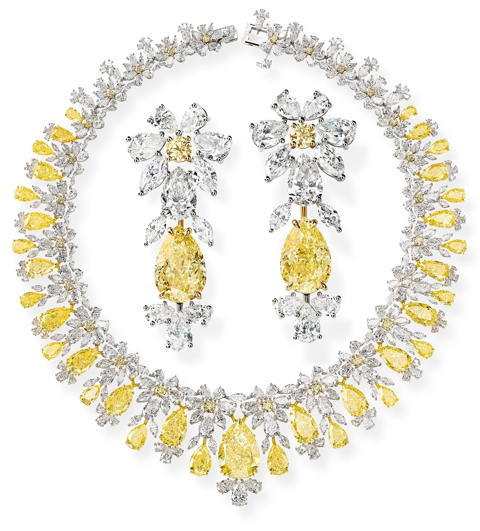 Колье Chopard Red Carpet 2023 и серьги Chopard Red Carpet из 18-каратного желтого и белого золота Колье Chopard Red Carpet 2023 и серьги Chopard Red Carpet из 18-каратного желтого и белого «этичного» золота
