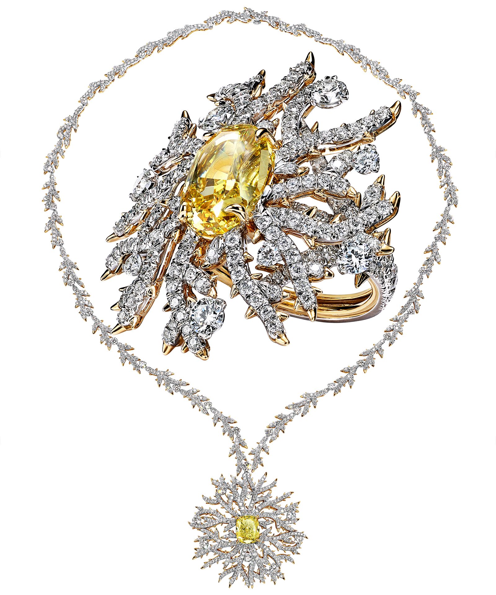 Кольцо, колье из коллекции Tiffany & Co. Blue Book 2023 «Out of the Blue»