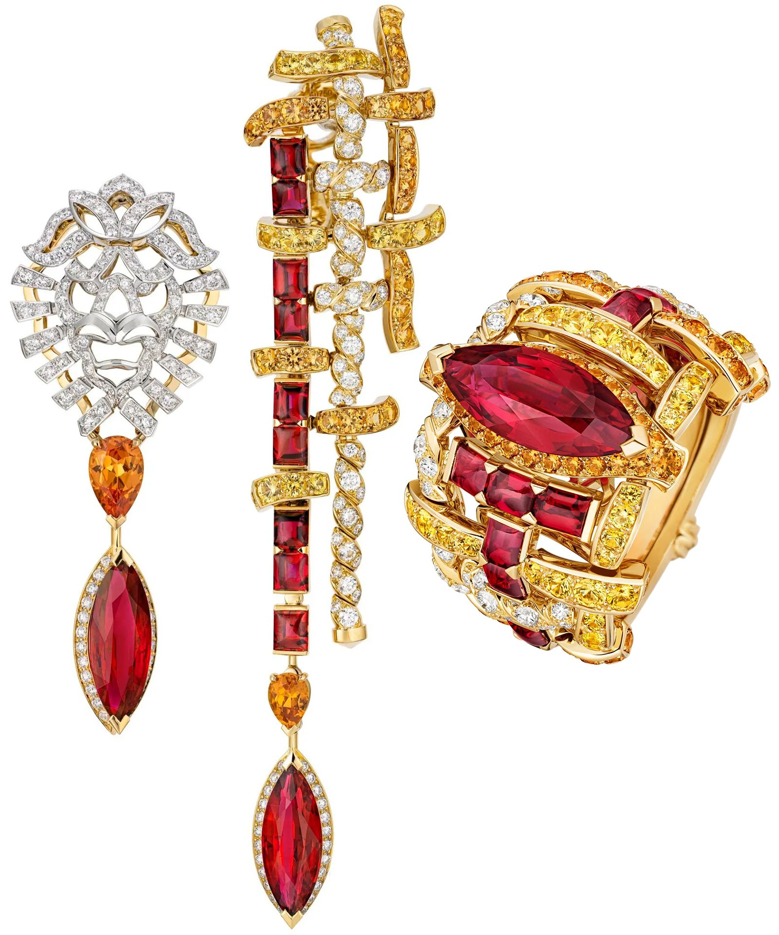 Серьги, кольцо Tweed Lion Tweed de Chanel Серьги, кольцо Tweed Lion из коллекции Tweed de Chanel