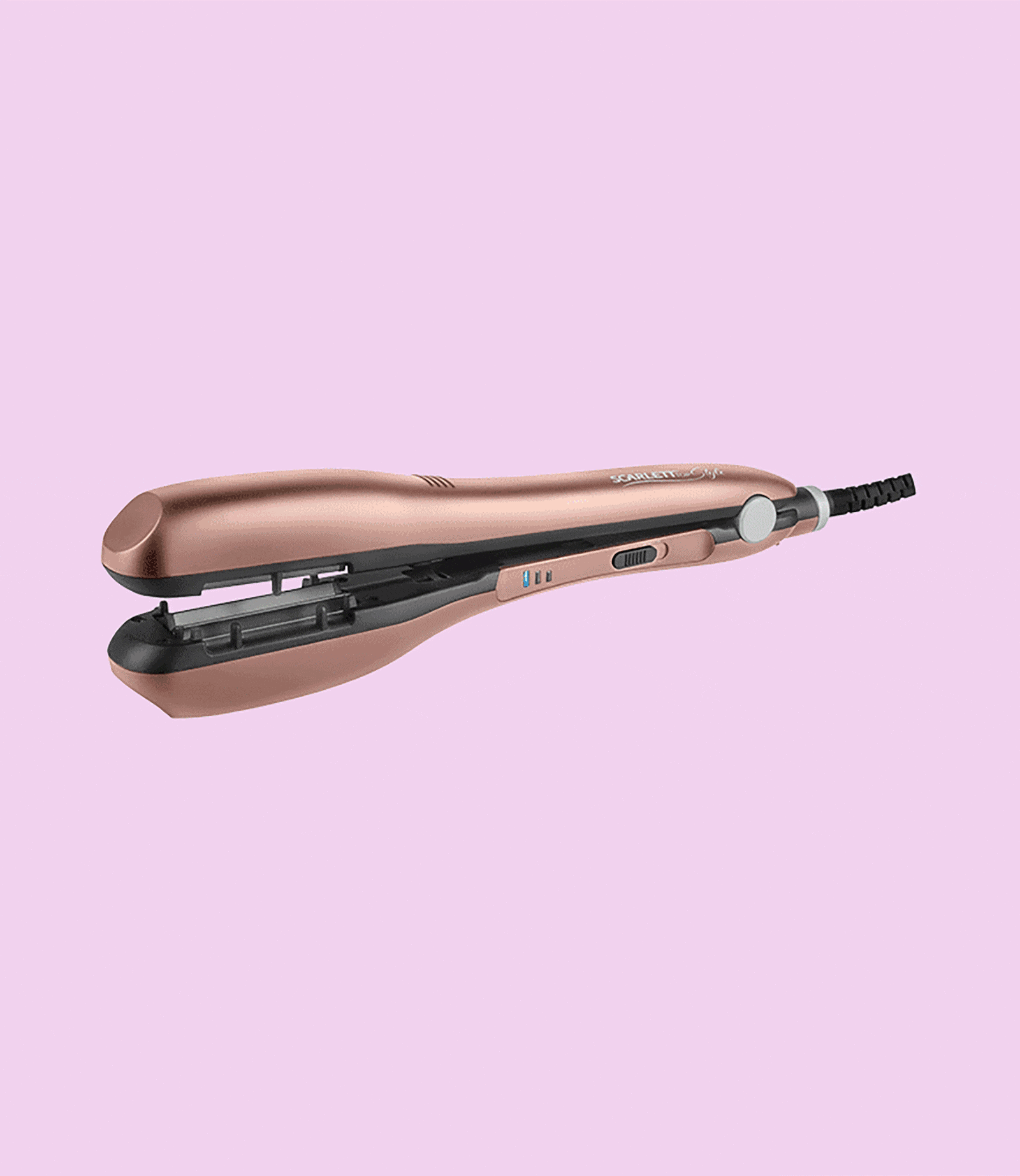 Scarlett TOP STYLE, стайлер авто-гофре SC-HS60699; Syoss, текстурирующая паста Invisible Hold; Wella Professionals, лак для волос легкой фиксации EIMI Stay Essential; L'Oreal Professionnel, двухфазный крем-гель для гладкости Sleek & Swing Scarlett TOP STYLE, стайлер SC-HS60699, Syoss Invisible Hold, Wella Professionals EIMI Stay Essential, L'Oreal Professionnel Sleek & Swing
