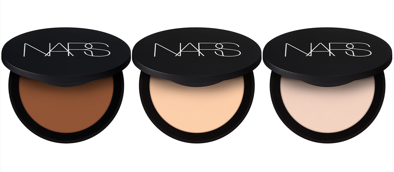 NARS, пудра Soft Matte Advanced Perfecting Powder, оттенки: Cliff, Creek, Seafront