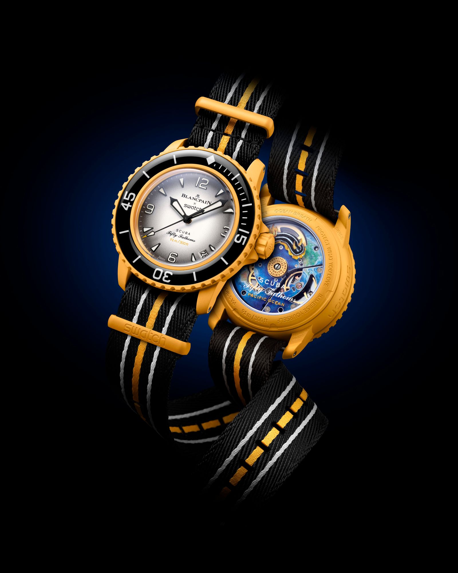 70-летие иконических часов Swatch Blancpain Fifty Fathoms, фото 6 часы Swatch Blancpain Fifty Fathoms, фото 6