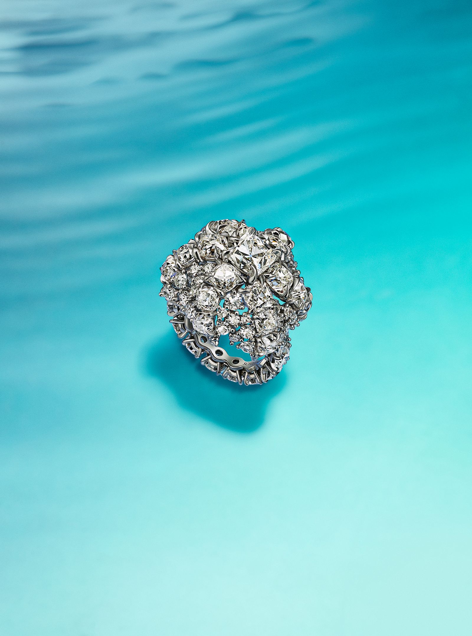 Кольцо Starfish из платины с бриллиантом весом более 2 карат из коллекции Tiffany Blue Book 2023 Кольцо Starfish из платины с бриллиантом из коллекции Tiffany Blue Book 2023
