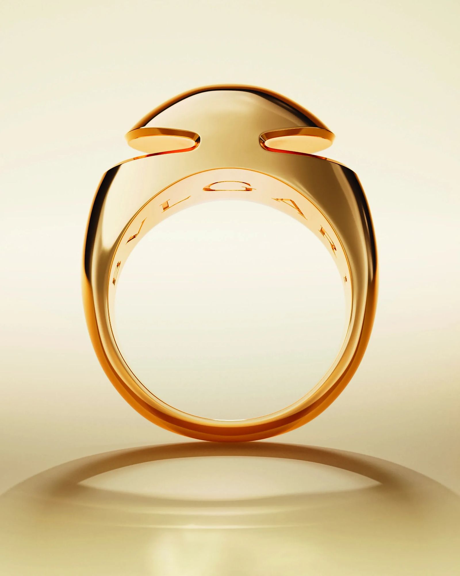 Кольцо Булгари Кабошон желтое золото Коллекция Bvlgari Cabochon, фото 9