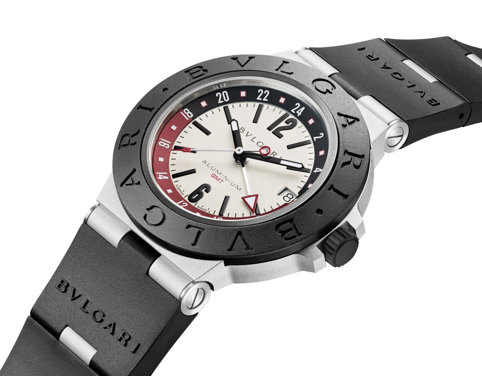 Коллекция часов из алюминия Bvlgari 2024: Black GMT Часы Bulgari 2024: Black GMT