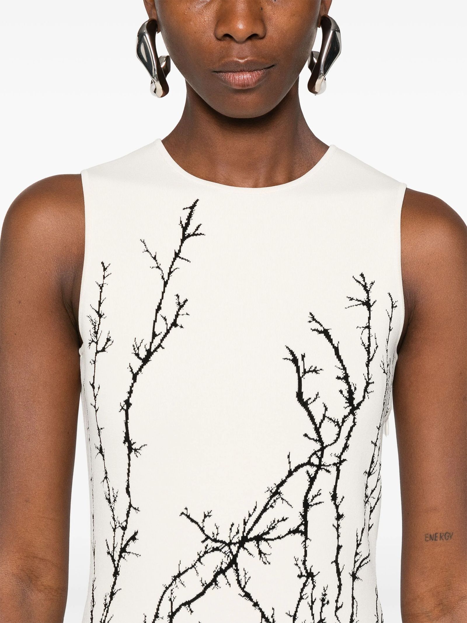 Alexander McQueen платье с принтом Черно-белая графика и принты: Alexander McQueen