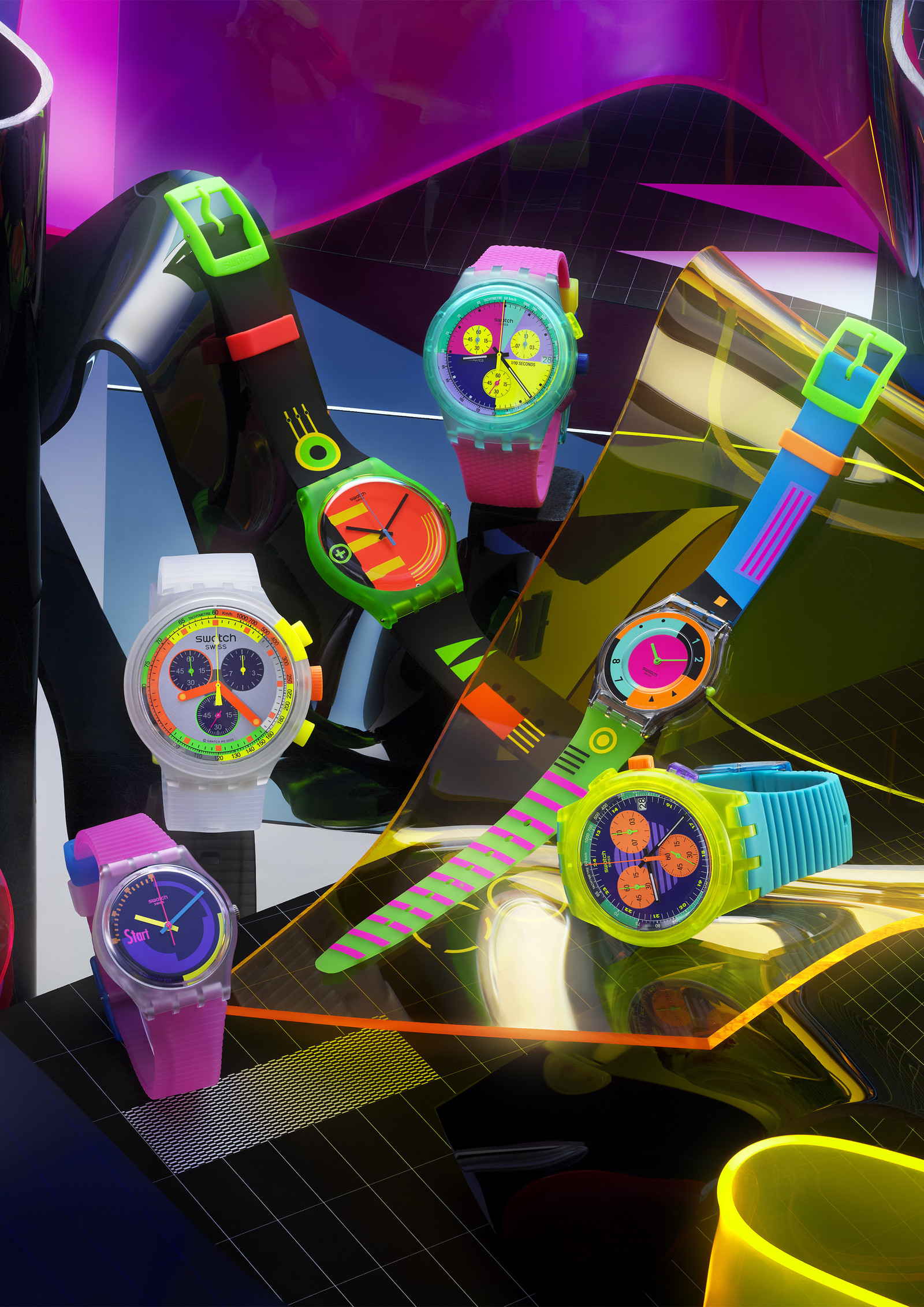 Женские часы в подарок: Swatch Neon Коллекция часов Neon Collection от Swatch