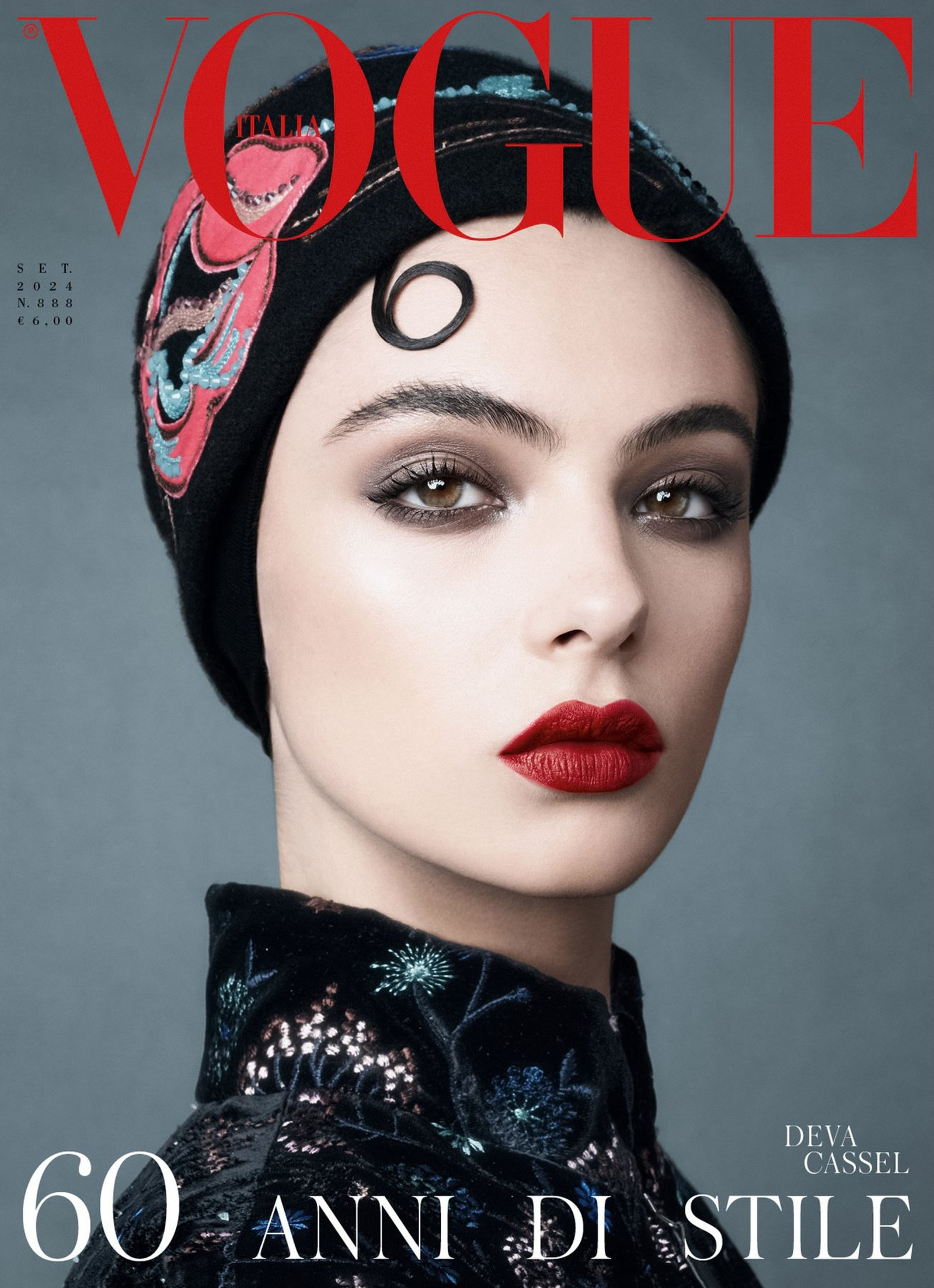 Обложка юбилейного Vogue Italia 2024: Дева Кассель 60 лет Vogue Italia: обложка с Девой Кассель